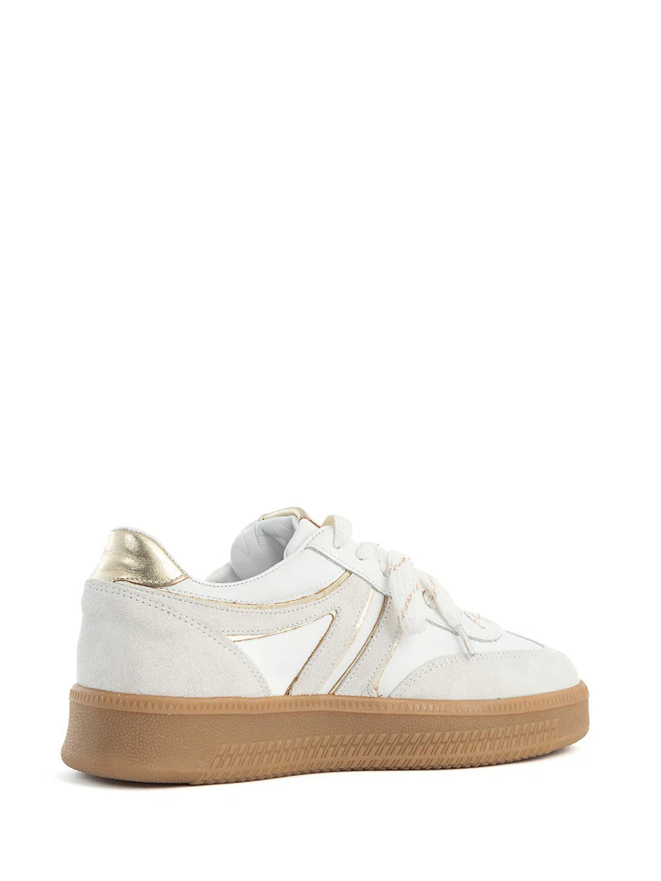 Babouche Jilly sneaker white/gold