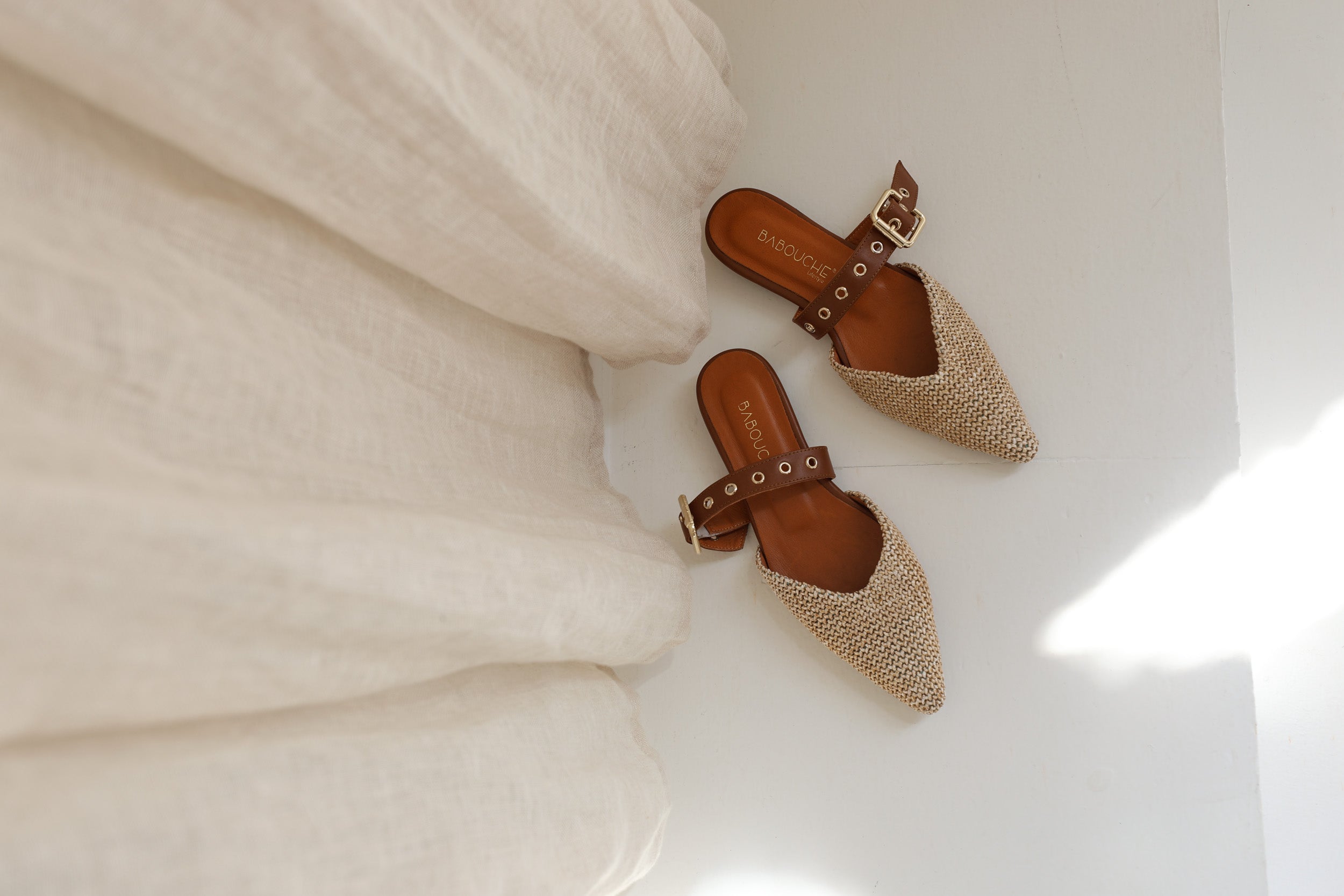Babouche Hilly Muiltje Cognac
