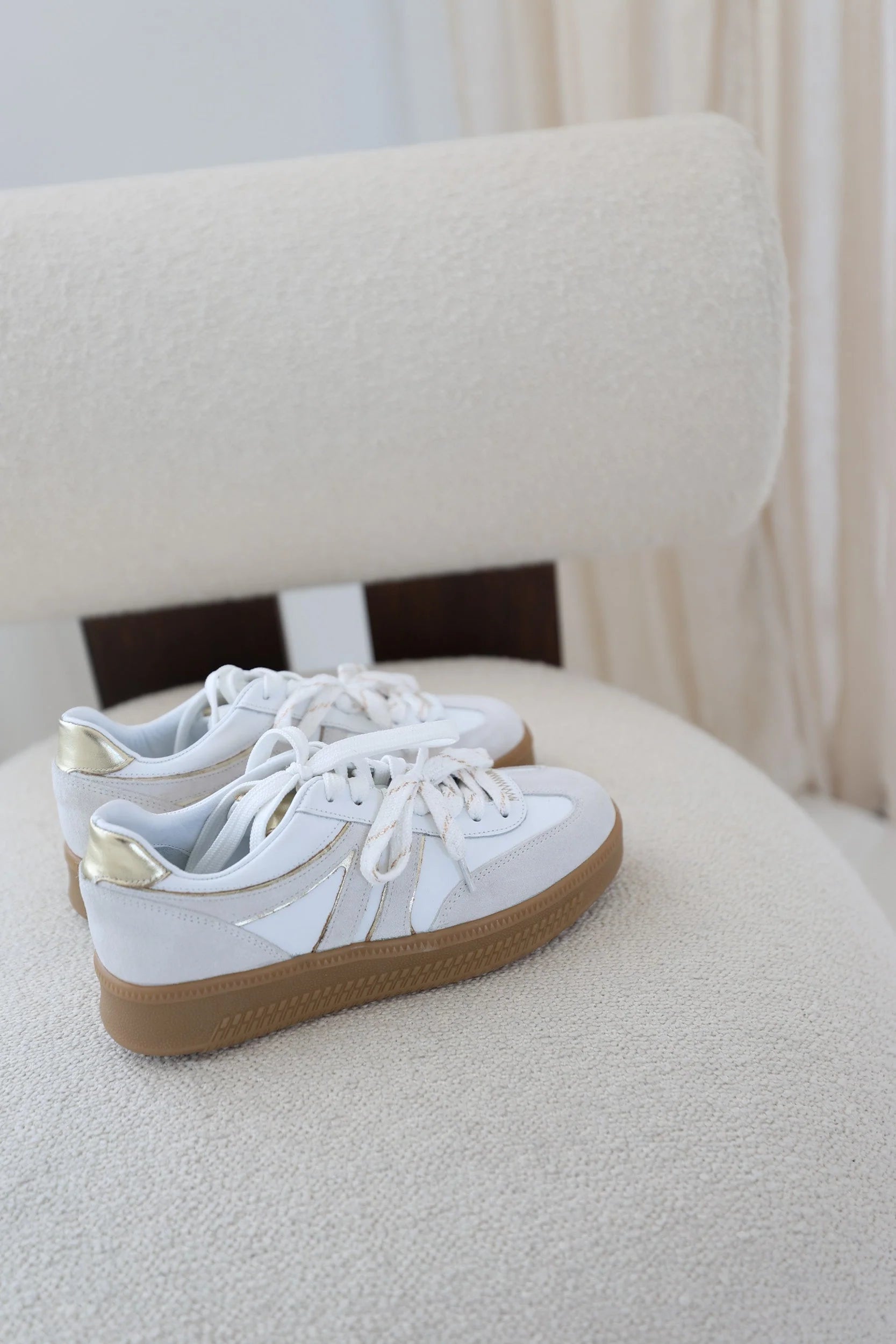 Babouche Jilly sneaker white/gold
