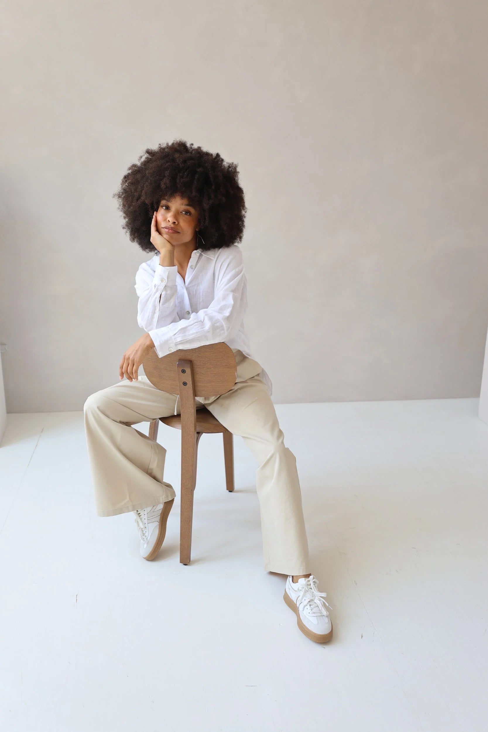 Babouche Jilly sneaker white/gold