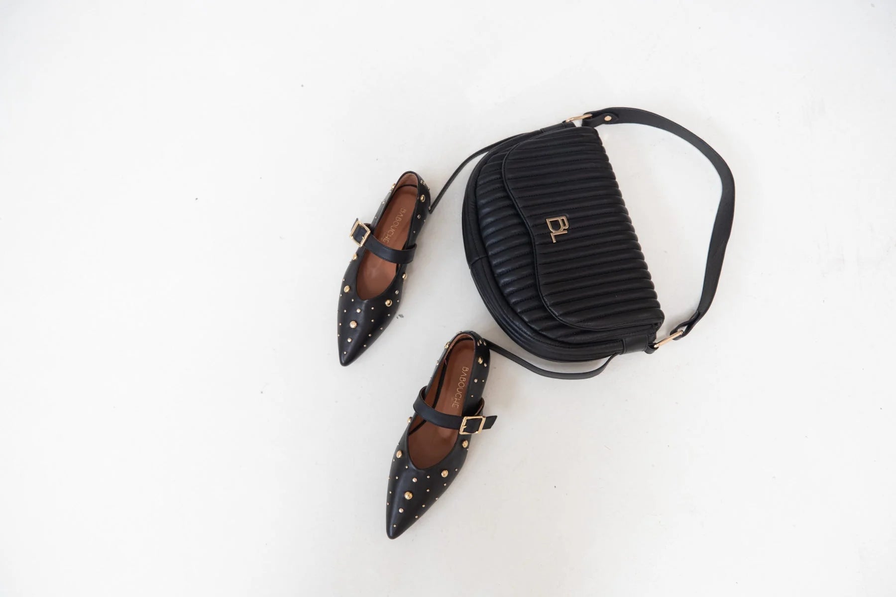 Babouche Celina ballerina zwart