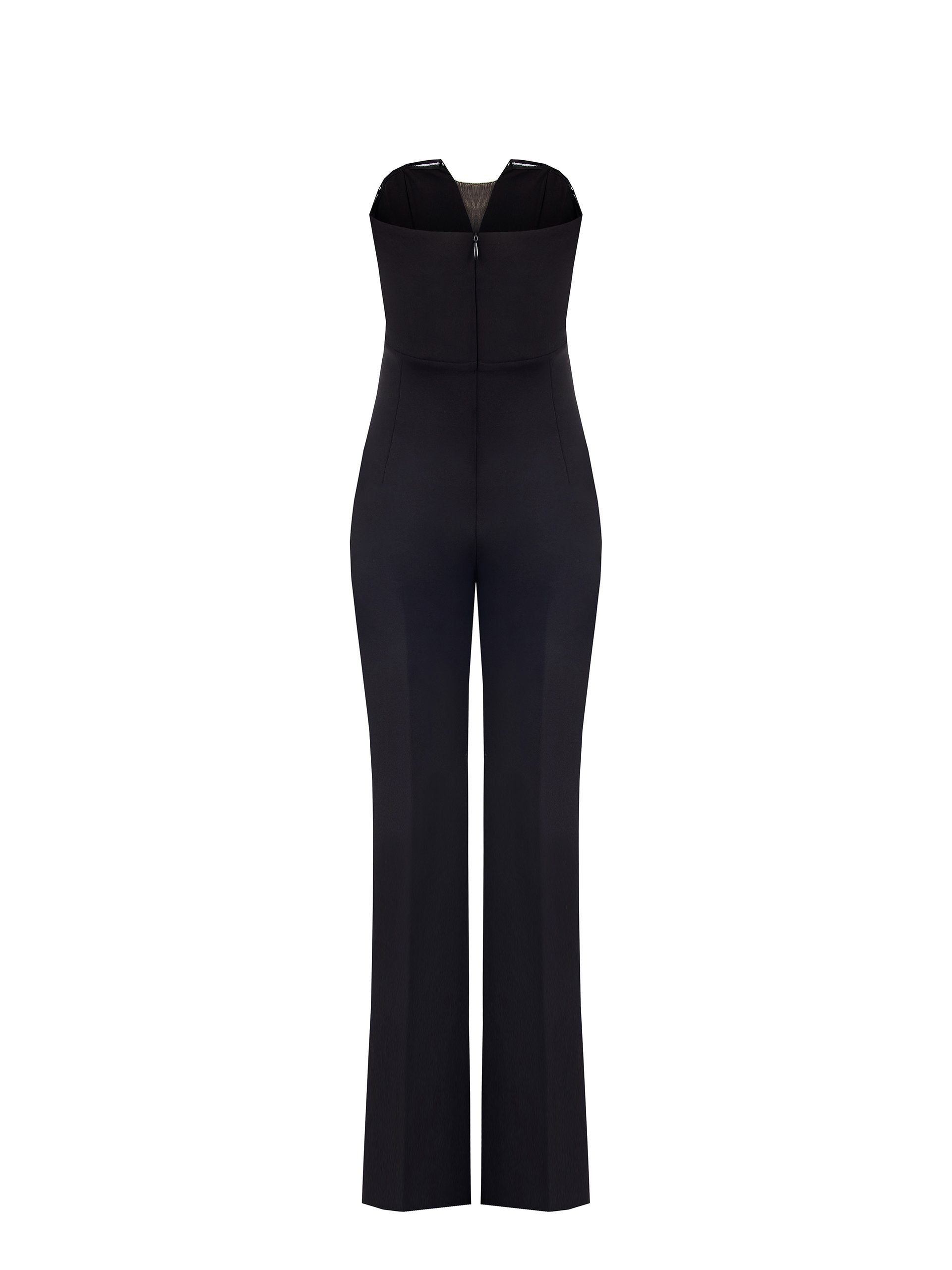 Rinascimento Zwarte Jumpsuit met Designerknopen