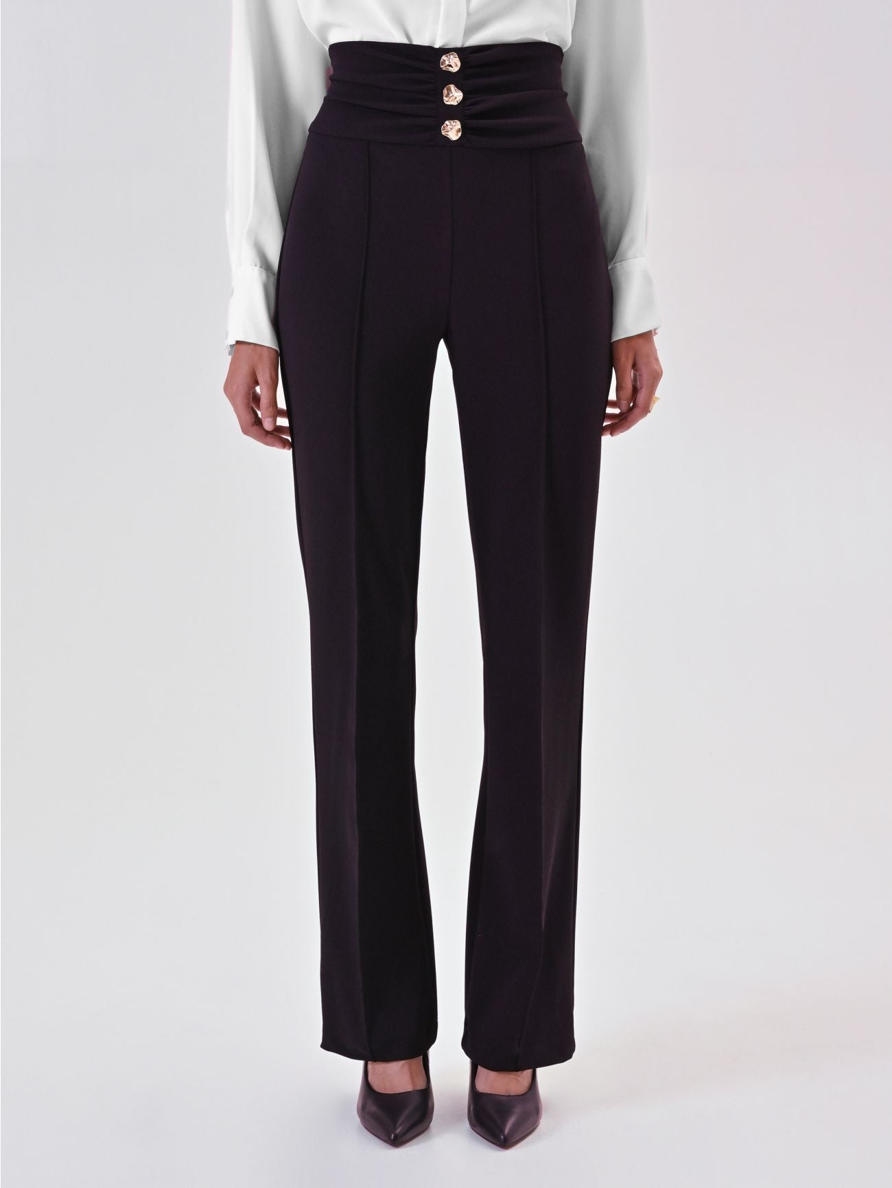 Rinascimento Zwarte Broek Knopen