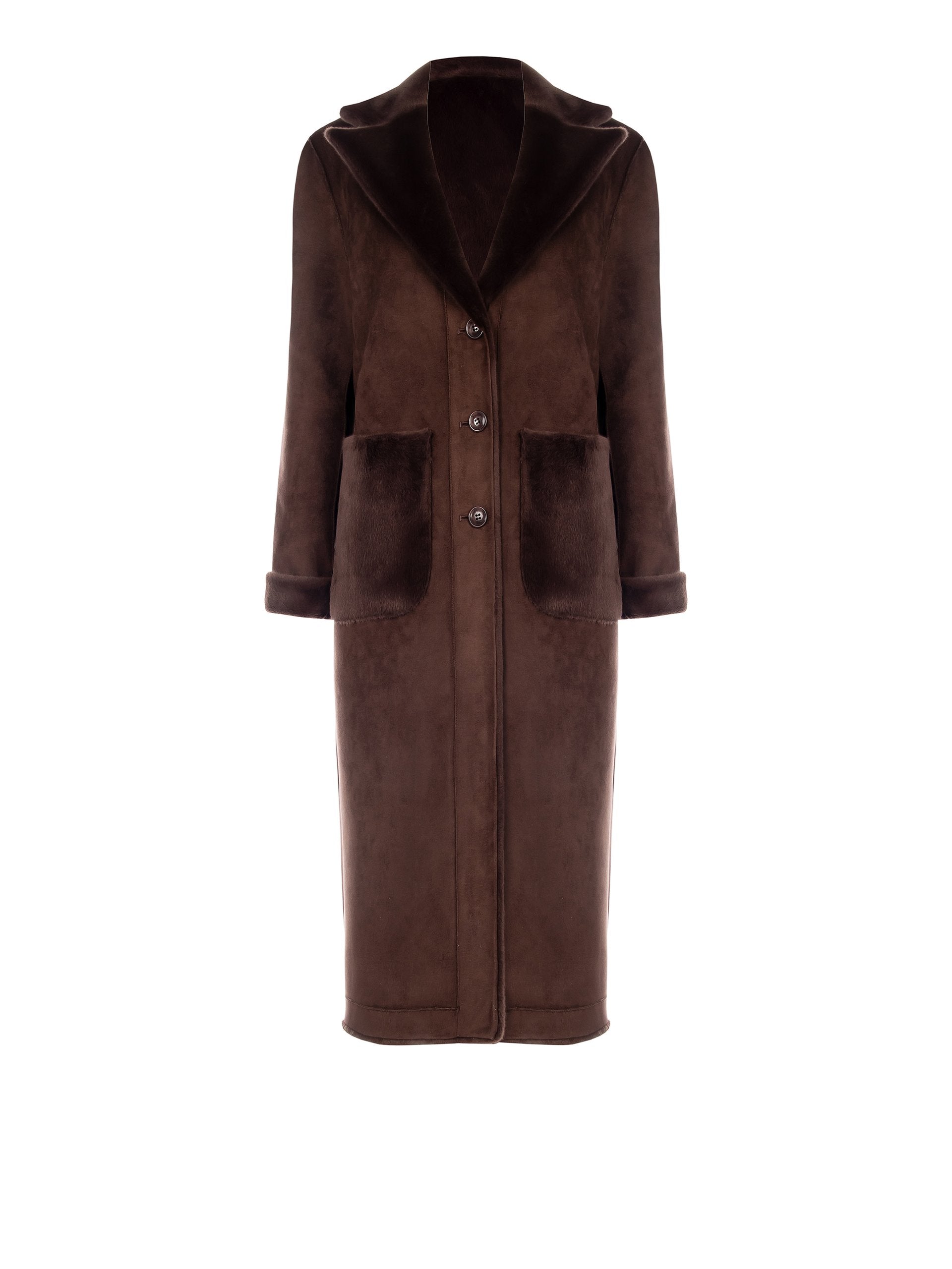 Rinascimento Reversible faux fur jas bruin