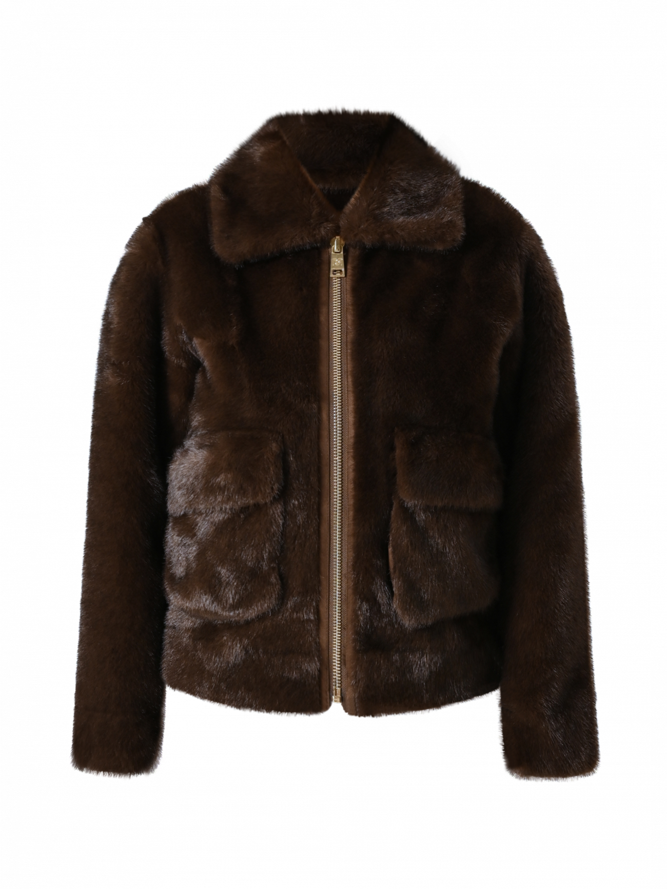 Rinascimento Korte jas bruin Faux Fur