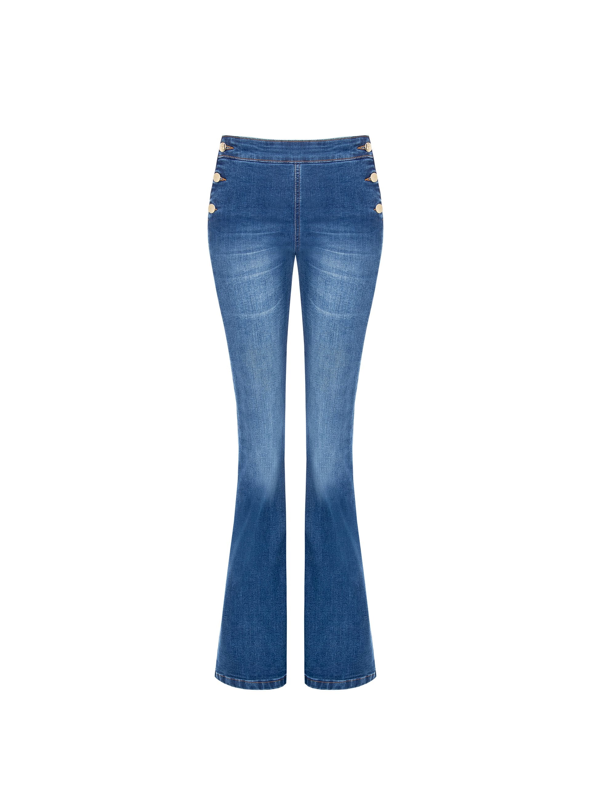Rinascimento Flared Jeans met knopen