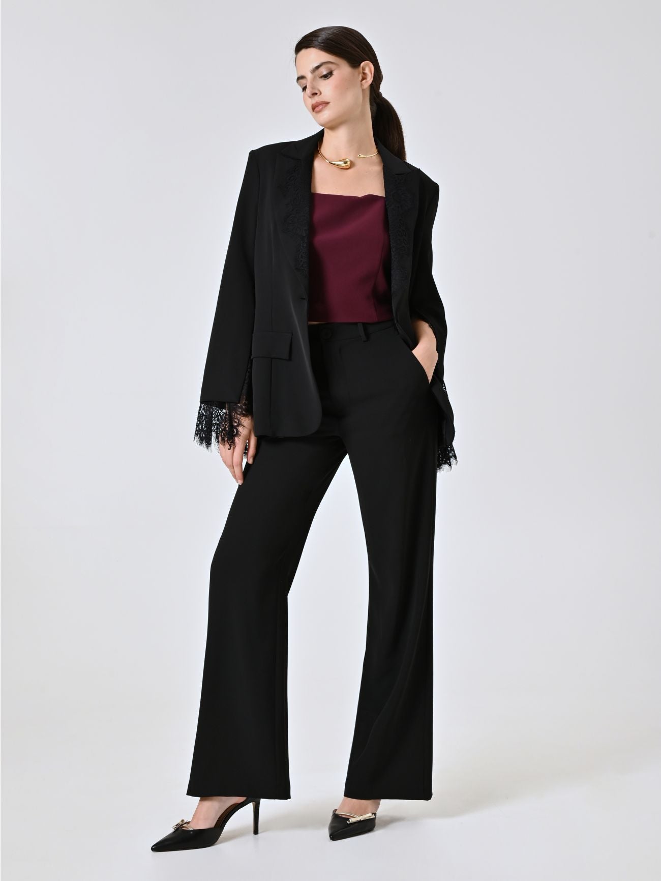 Rinascimento Cady Broek Zwart