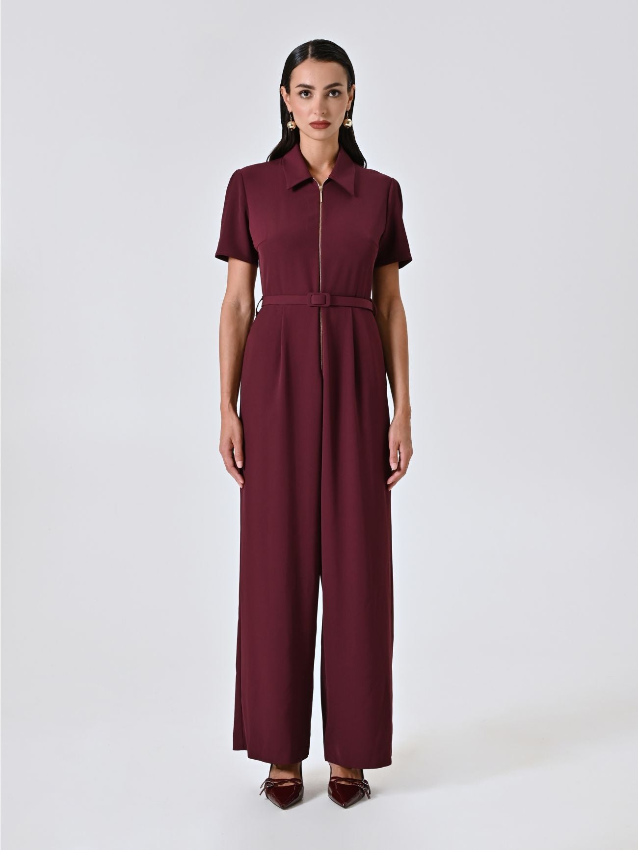 Rinascimento Burgundy Jumpsuit
