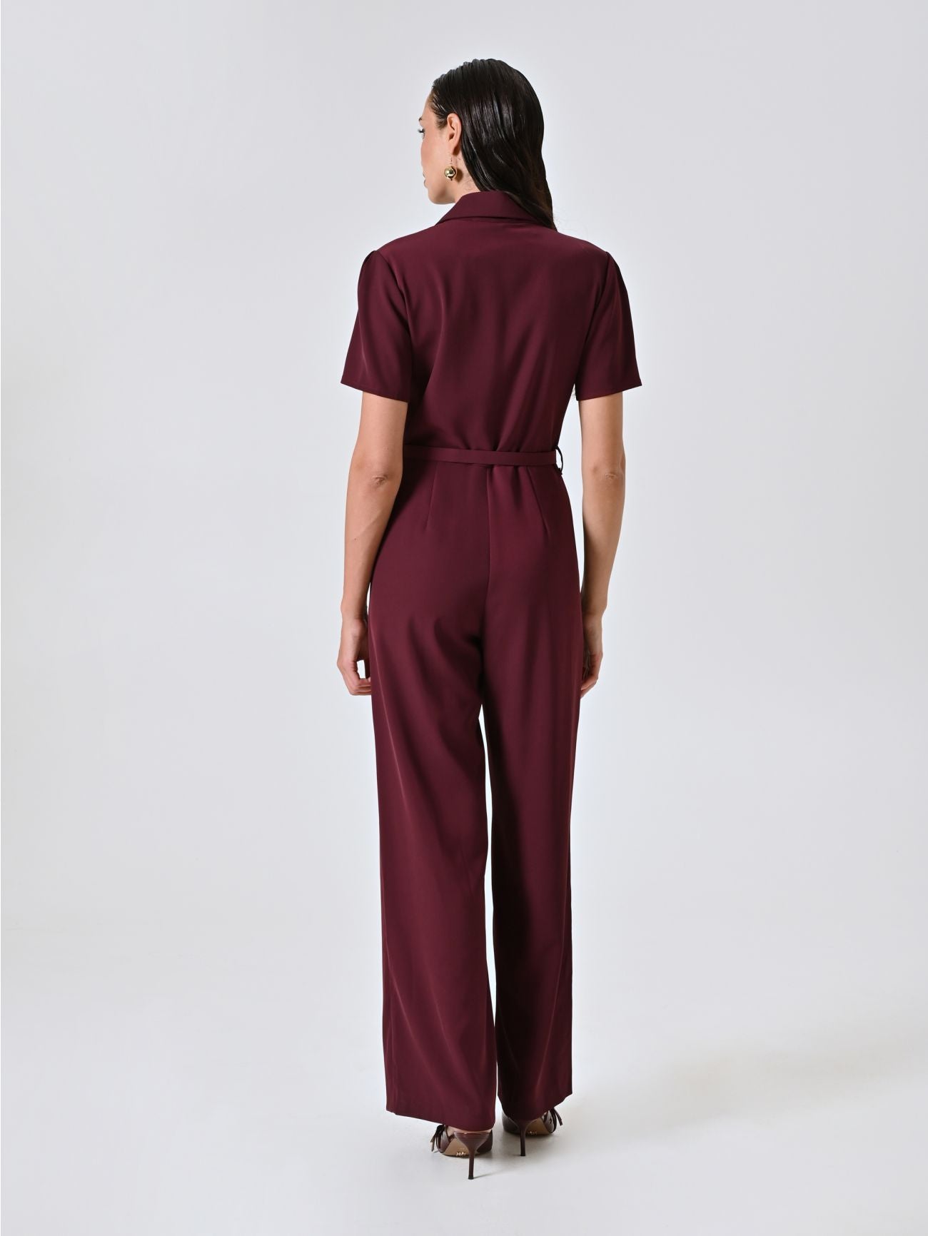 Rinascimento Burgundy Jumpsuit