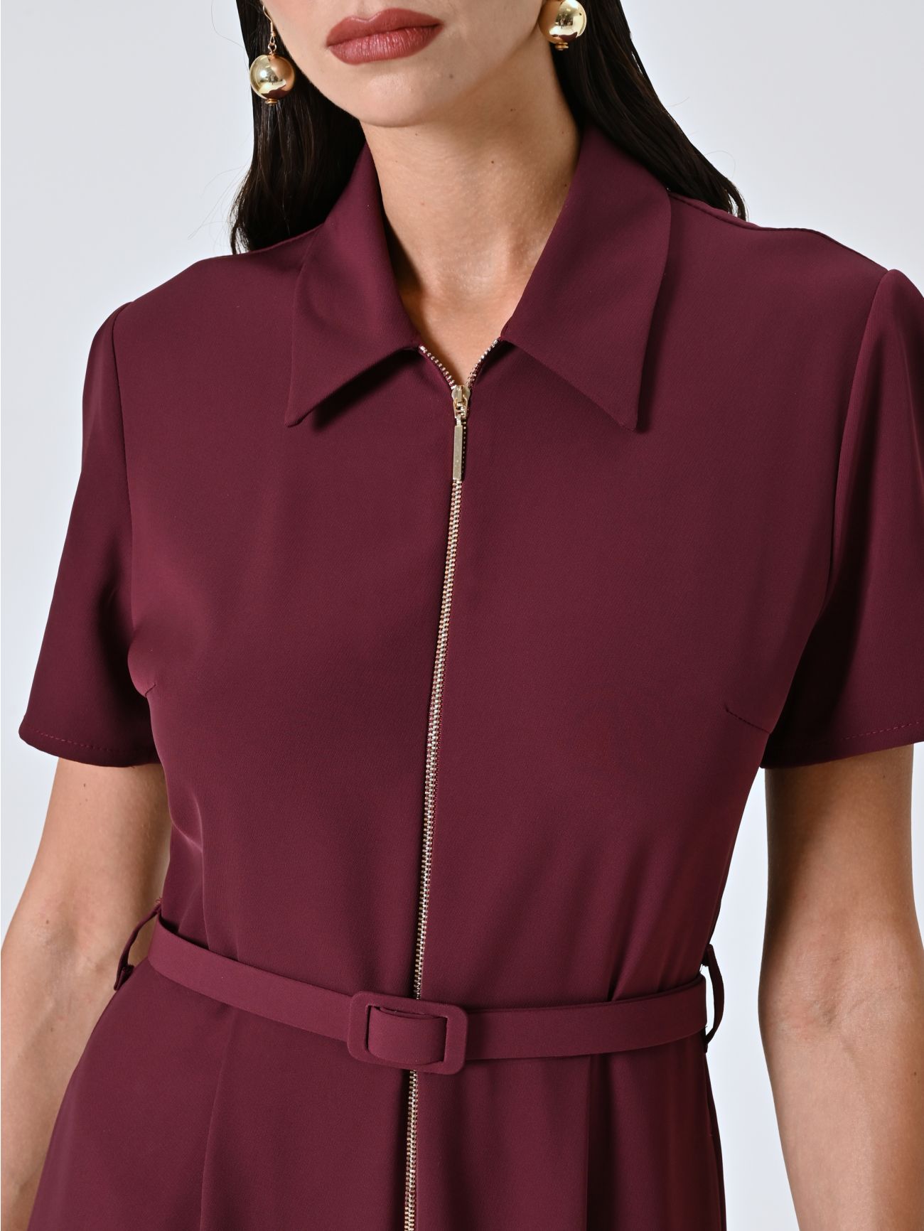 Rinascimento Burgundy Jumpsuit