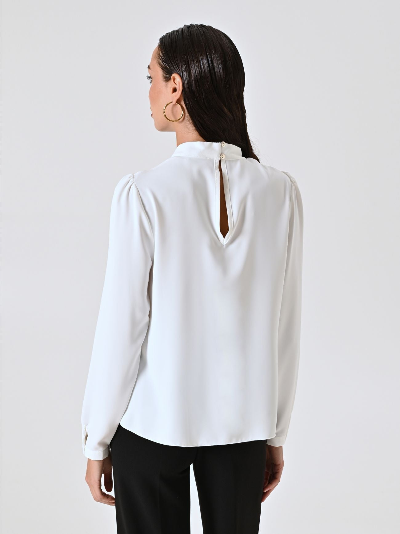 Rinascimento Blouse met diamant detail wit
