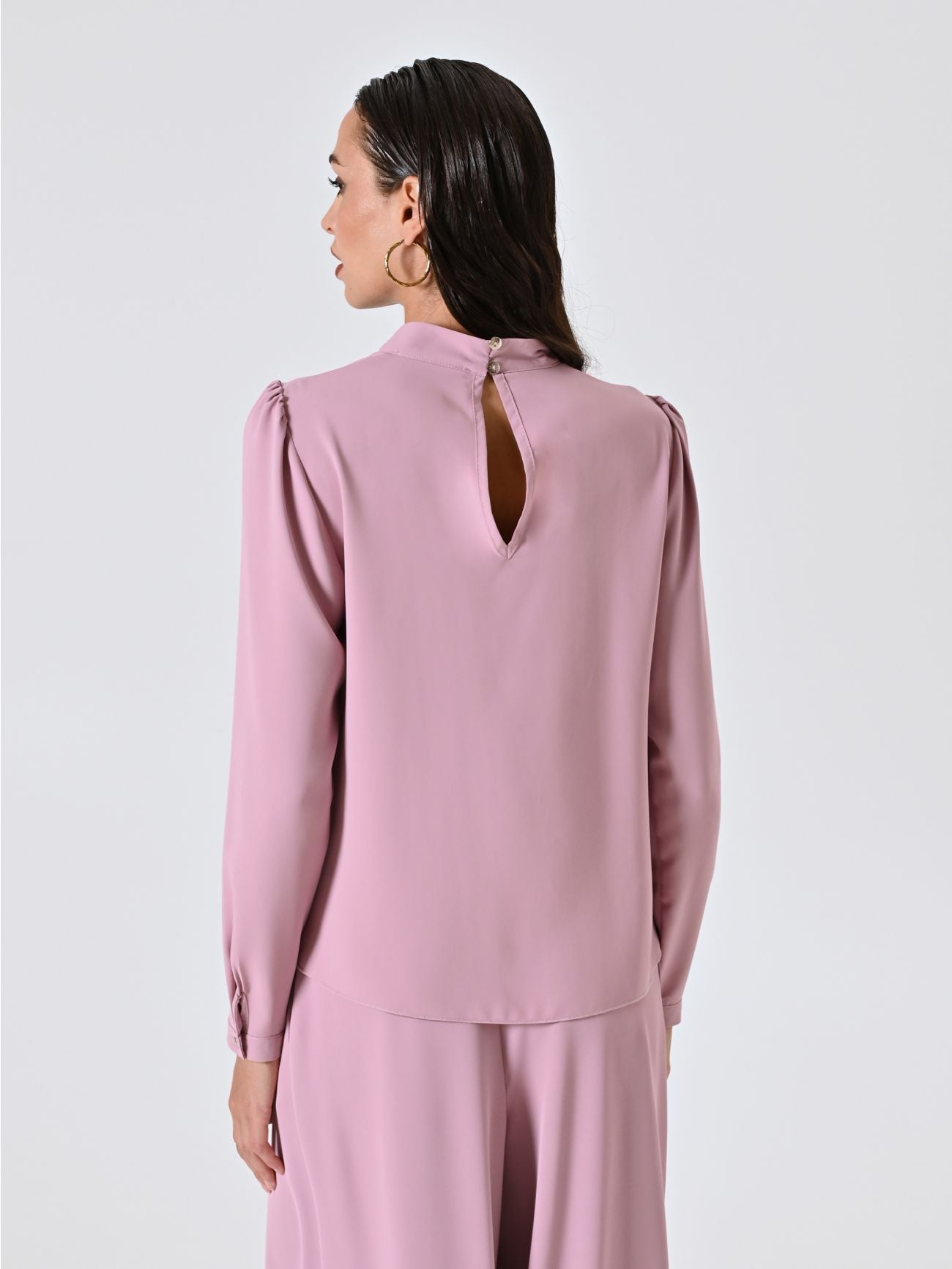 Rinascimento Blouse met diamant detail mauve