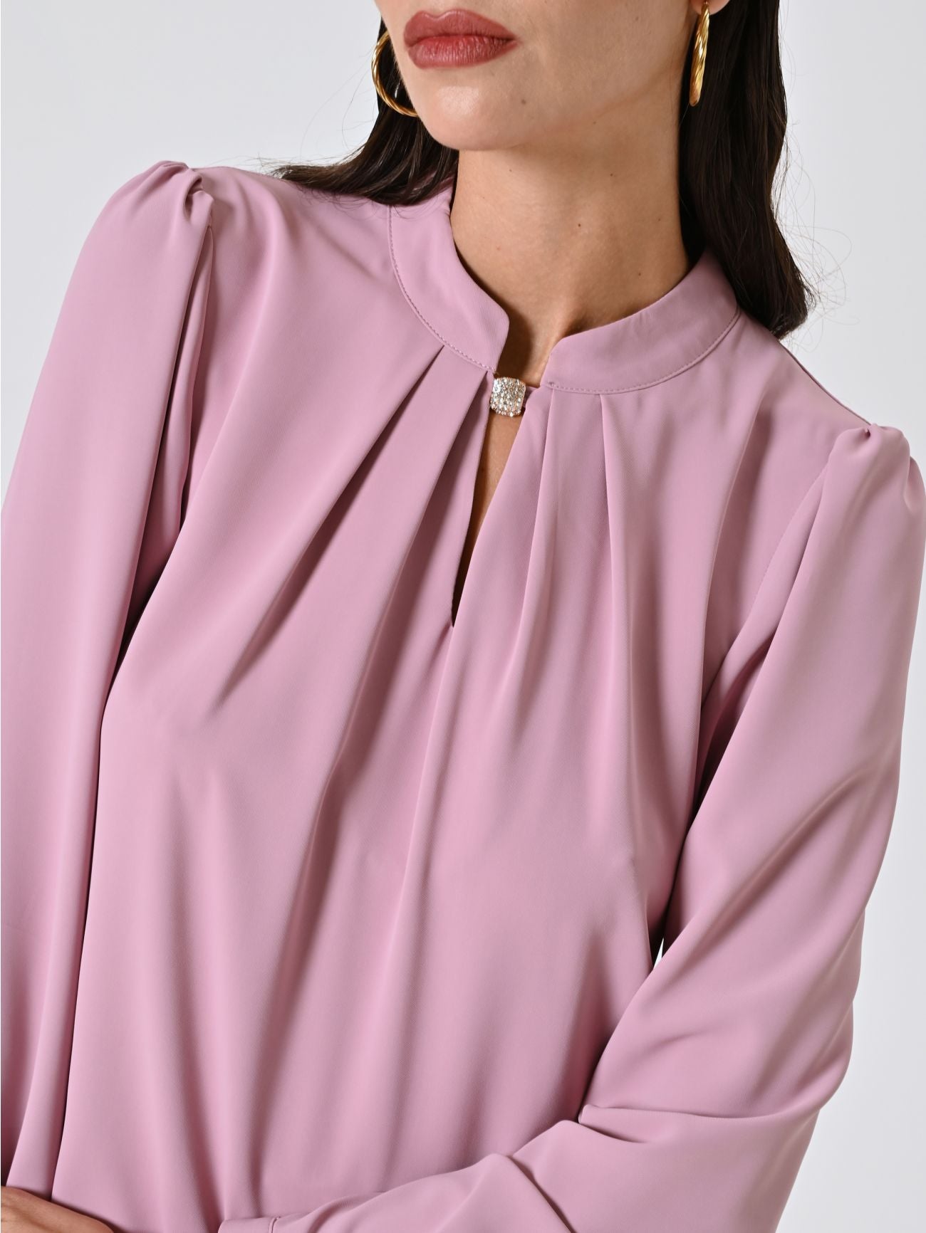 Rinascimento Blouse met diamant detail mauve