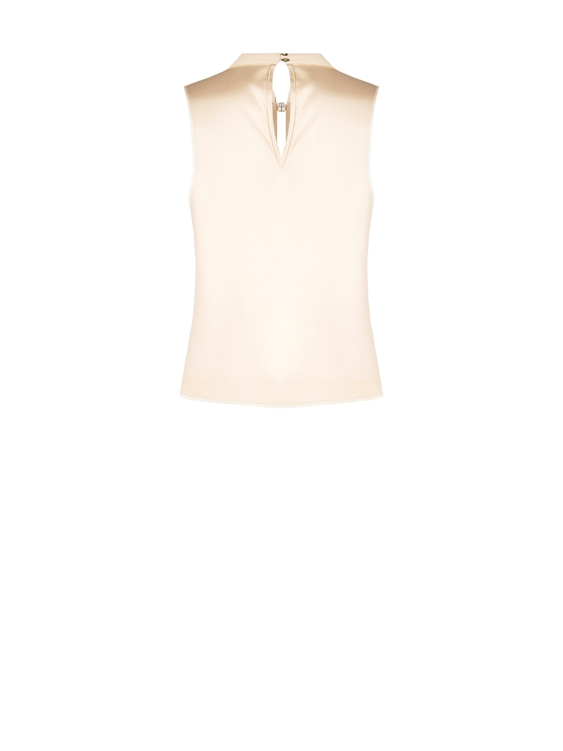 Rinascimento Beige Blouse met Mandarin detail