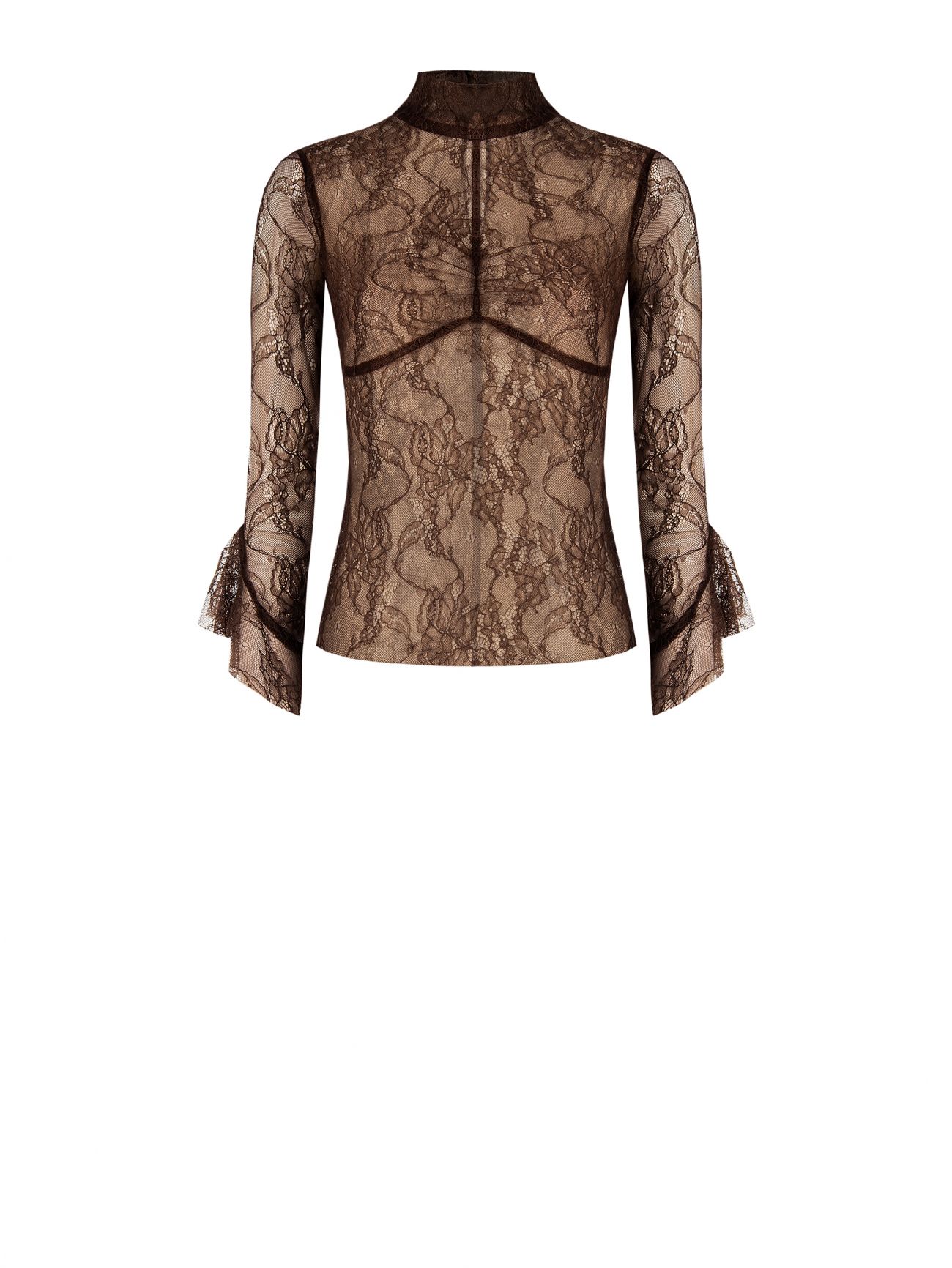 Rinascimento bruine kanten top