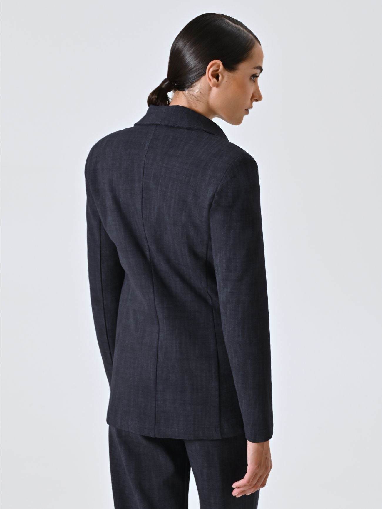 Rinascimento Blue Slub Milano-Stitch blazer