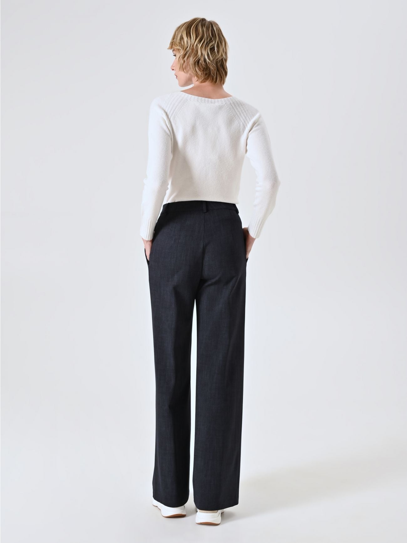 Rinascimento Blue Slub Milano-Stitch broek