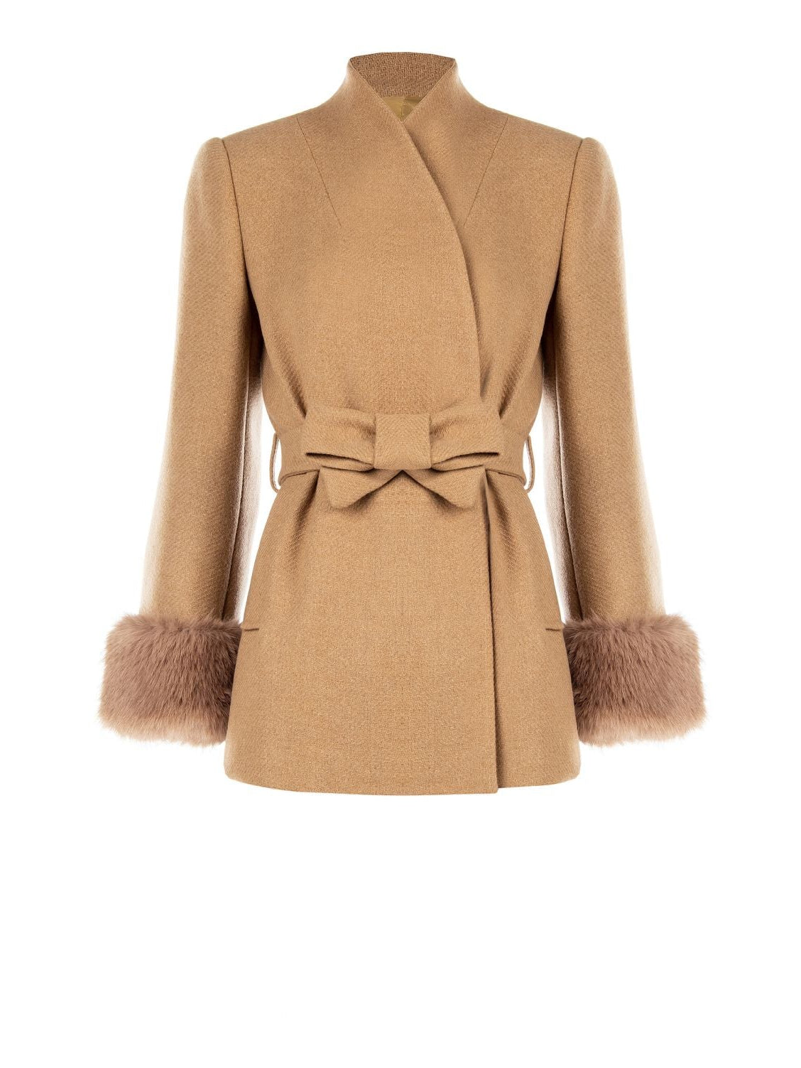 Rinascimento Jas Kort met Fake Fur effect beige