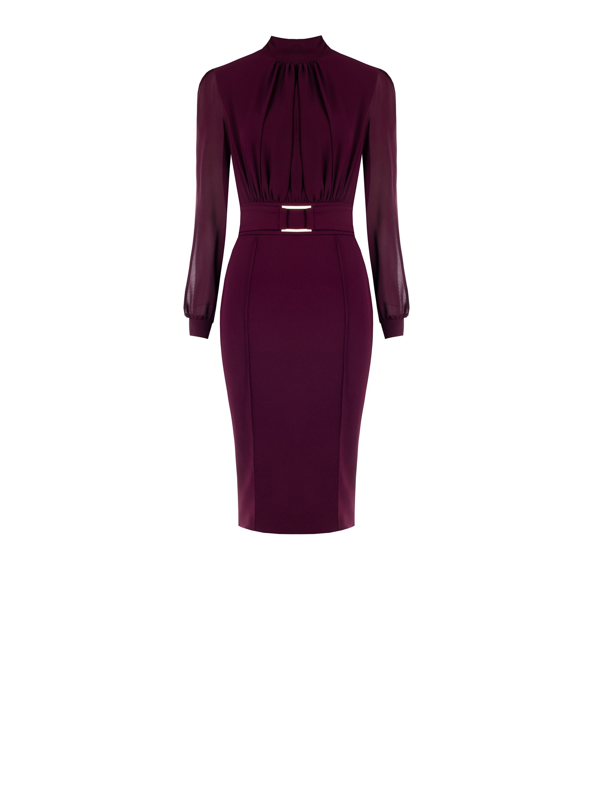 Rinascimento Giorgia Palmas X Sheath Dress – Burgundy