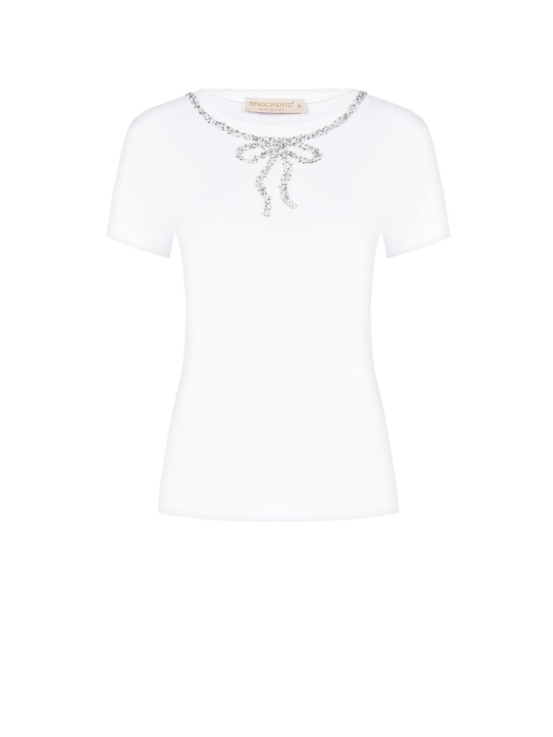 Rinascimento T-Shirt met Rhinestone strik