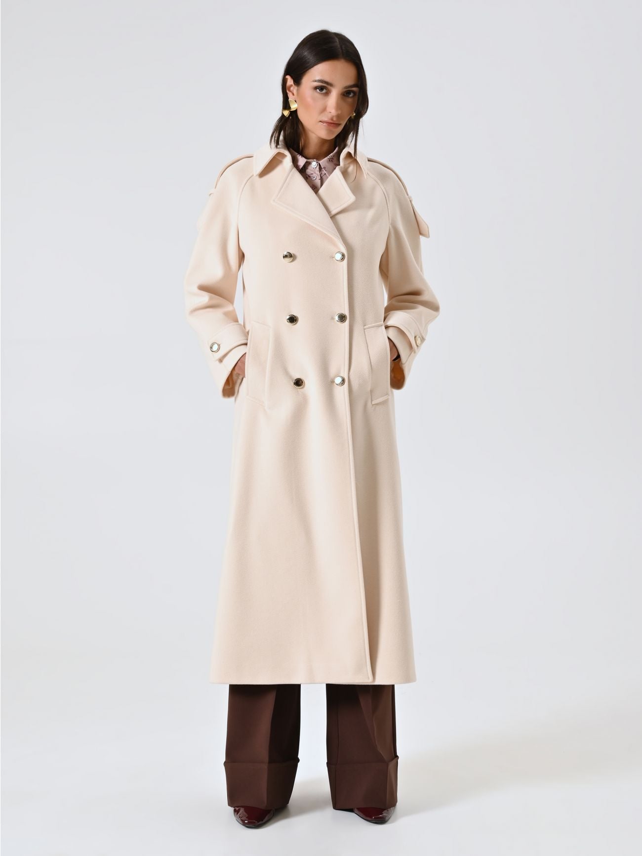 Rinascimento Beige Oversized Jas