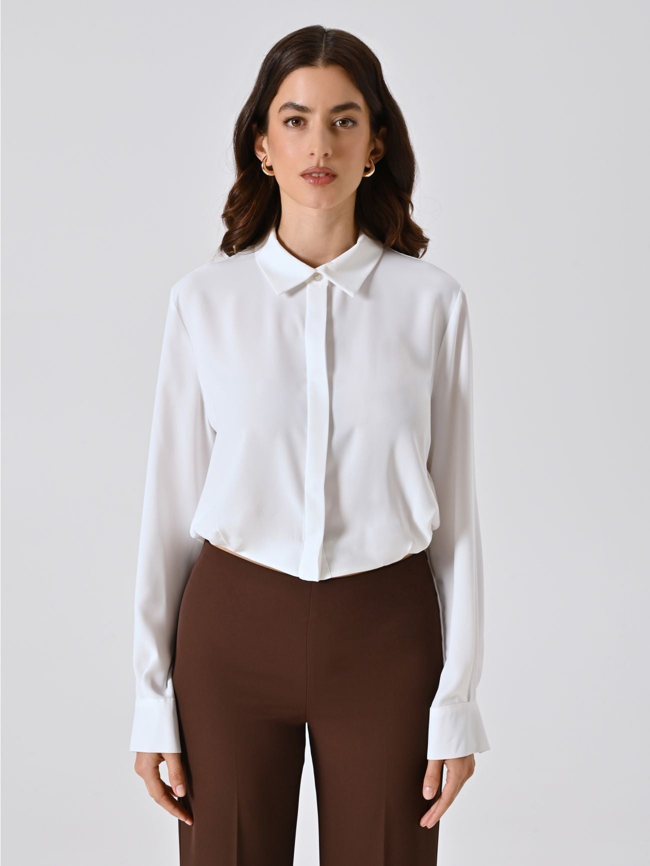 Rinascimento Cropped Witte Blouse