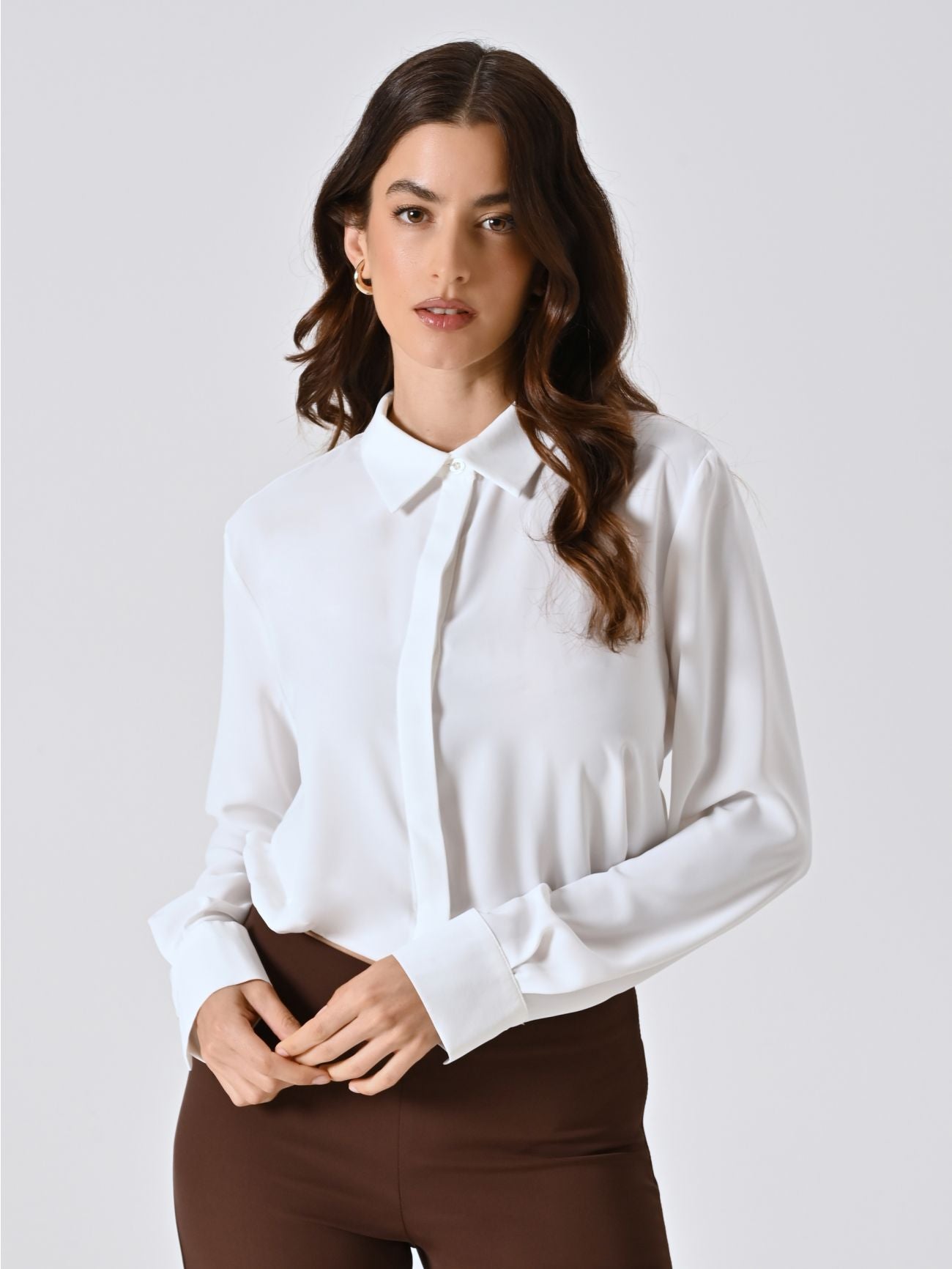 Rinascimento Cropped Witte Blouse