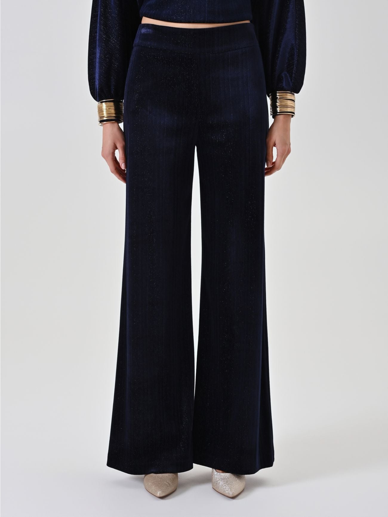 Rinascimento Navyblauwe Straight-Leg Broek