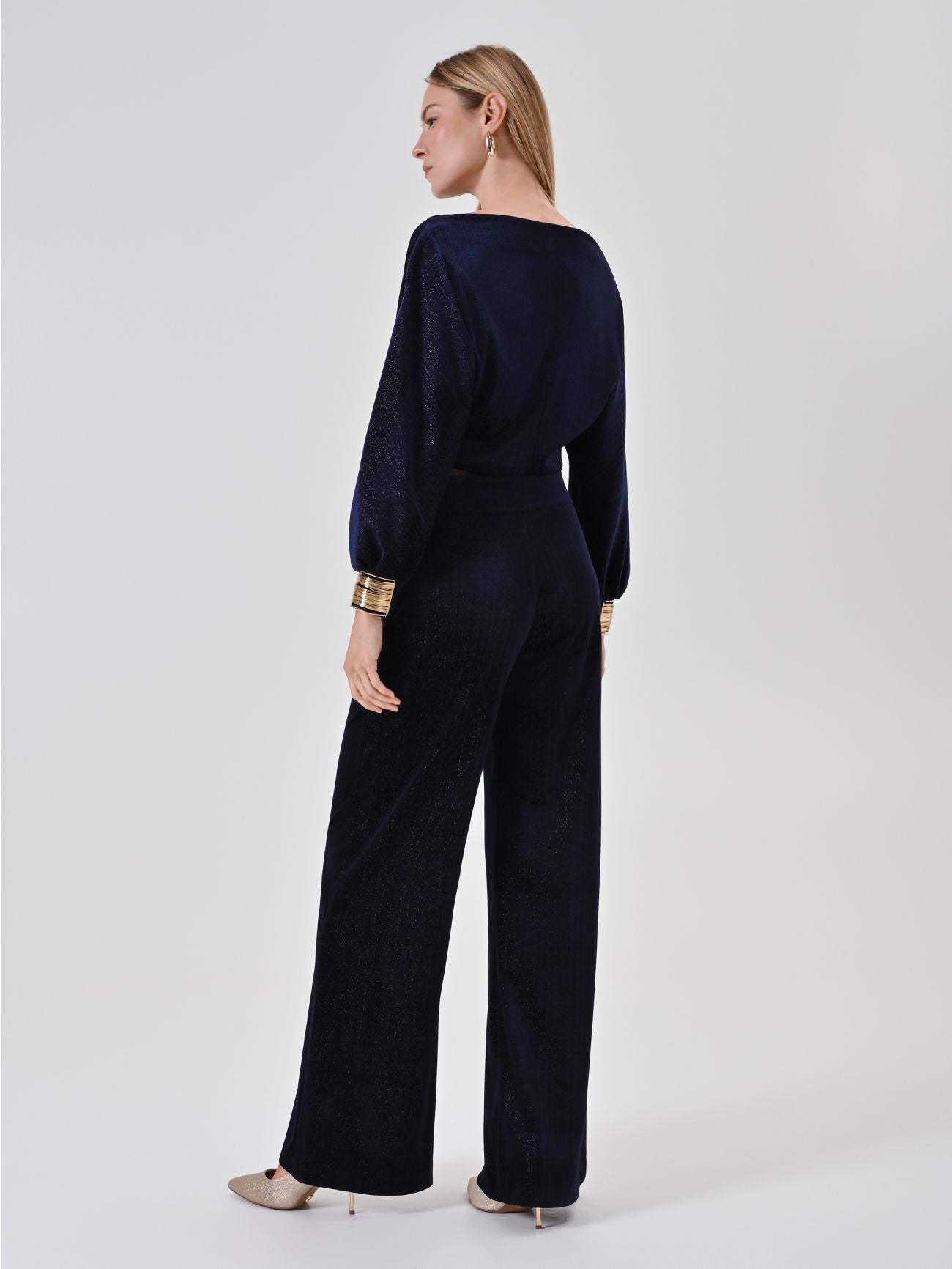 Rinascimento Navyblauwe Straight-Leg Broek