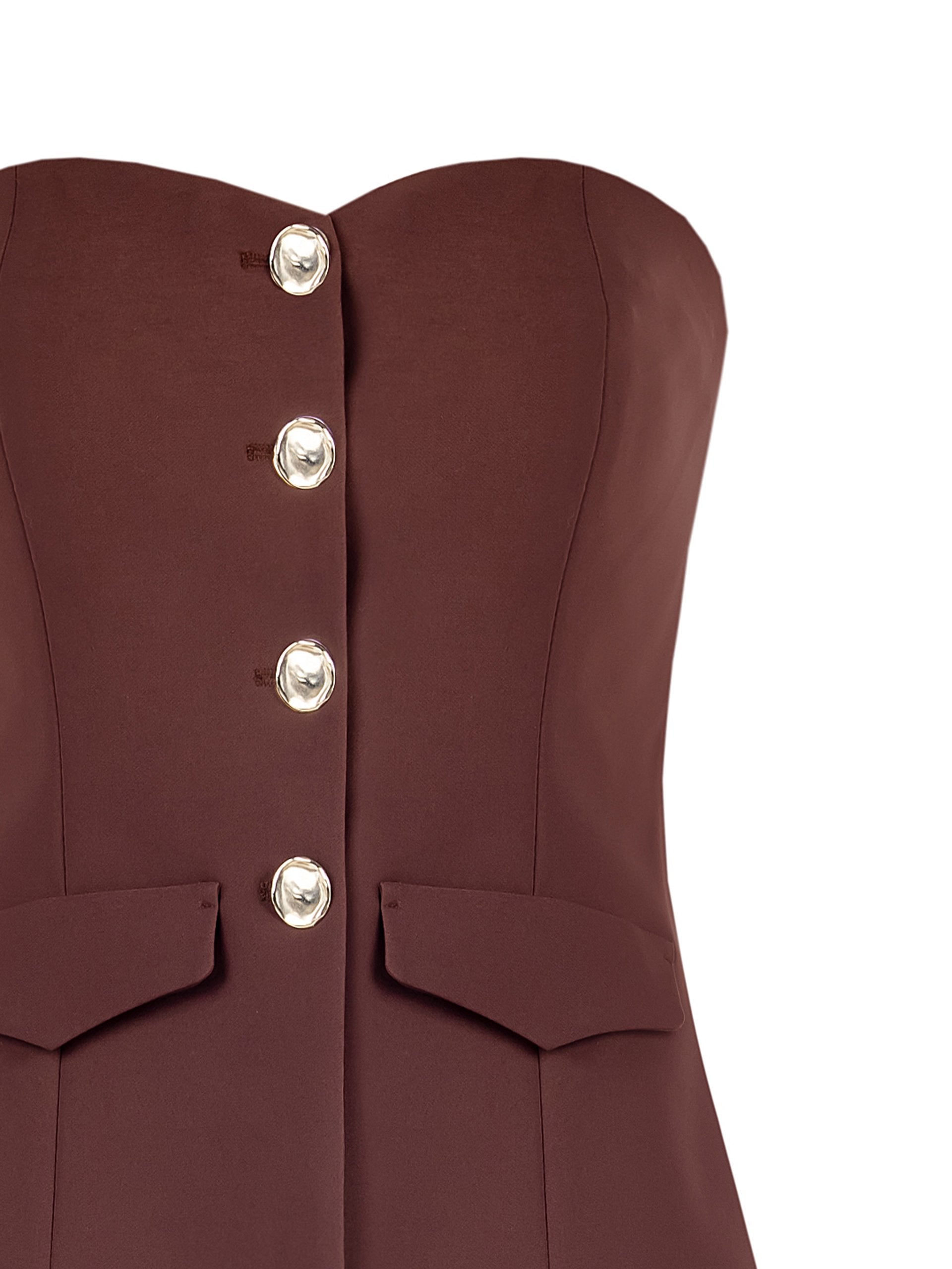 Rinascimento Bustier Top bruin