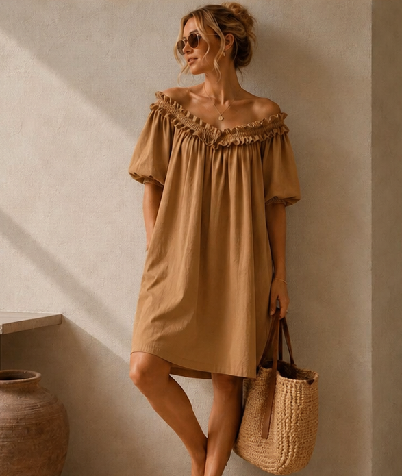 MVD Ibiza Midi Jurk Sand