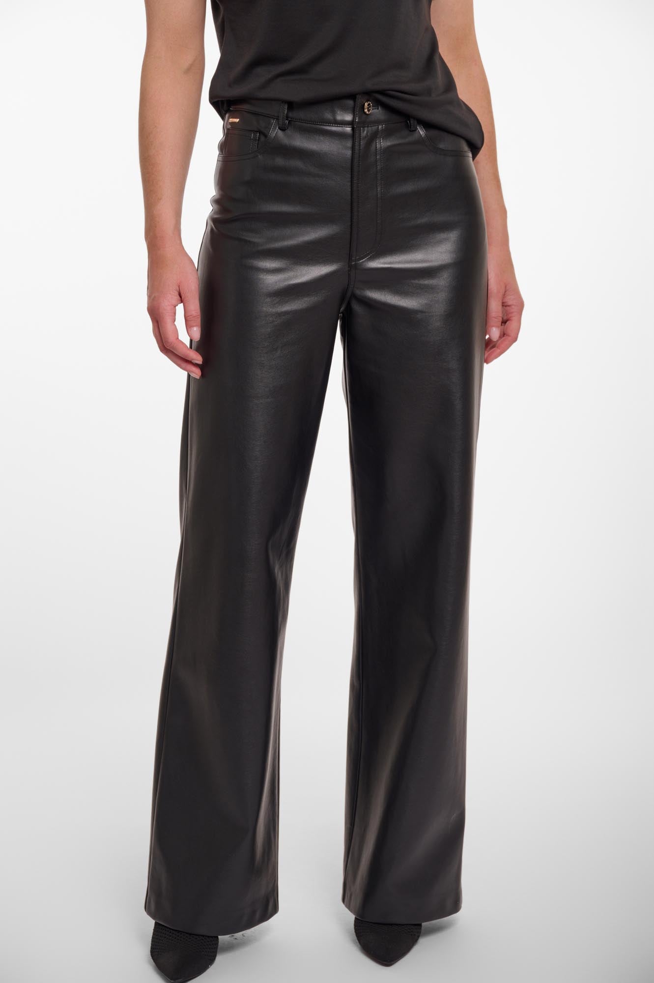 Rino & Pelle Vegan Leather broek zwart