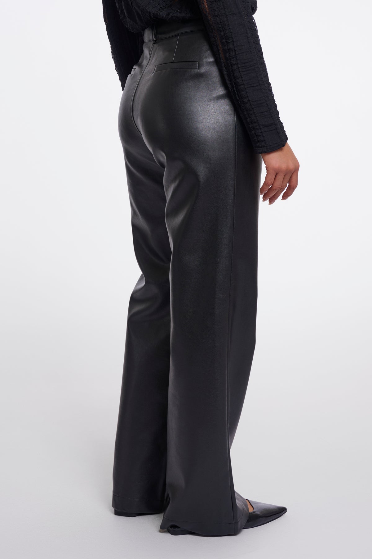 Rino & Pelle Corian Faux Leather Pantalon Black