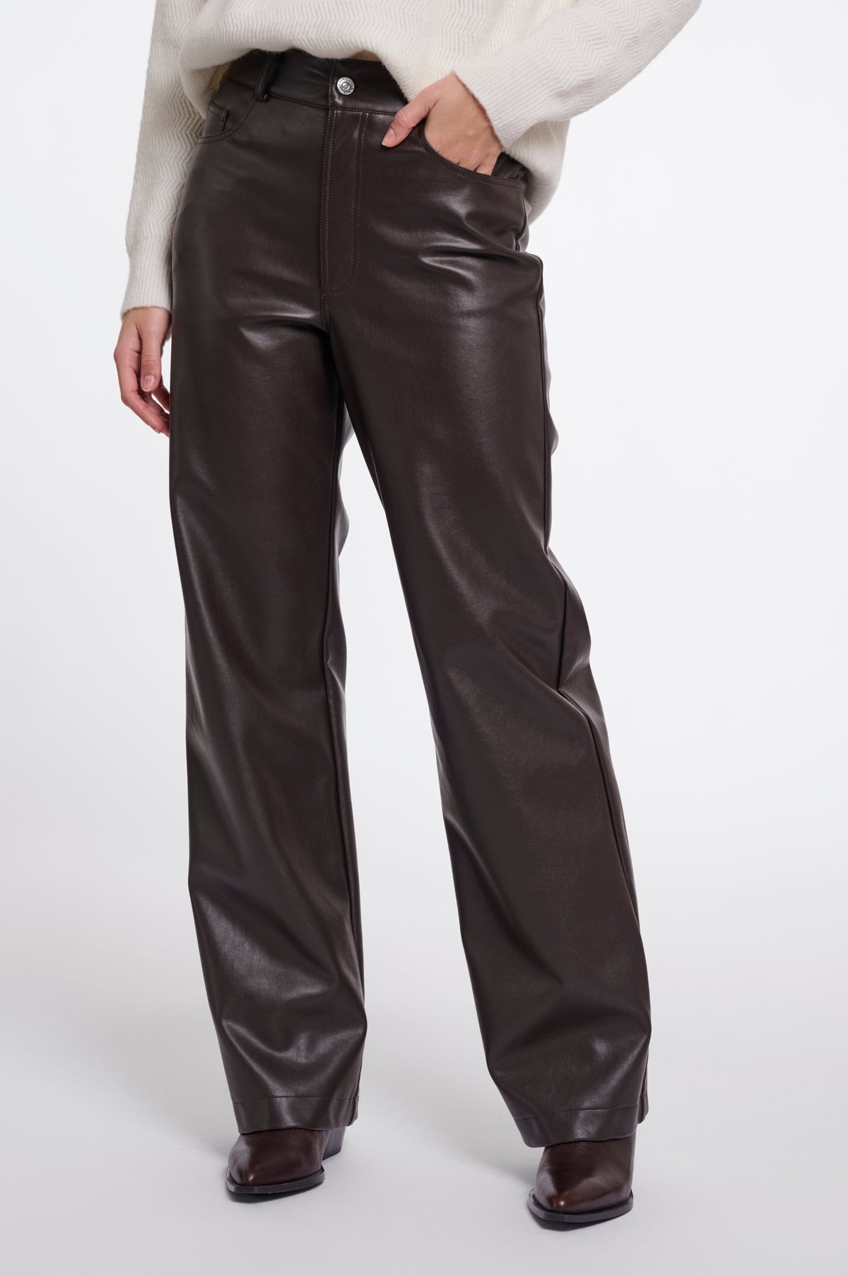 Rino & Pelle Corian Faux Leather Pantalon Peated