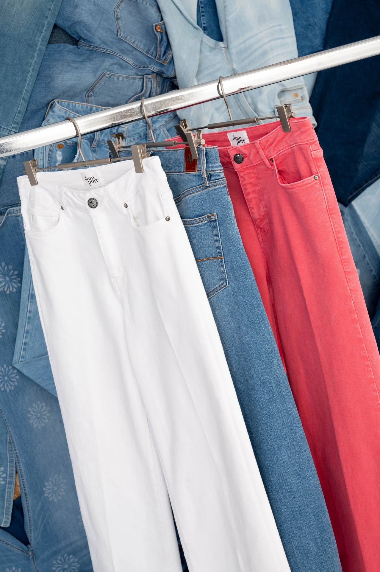 DNM Pure Francis Wide Leg Jeans - Optical White (L32)