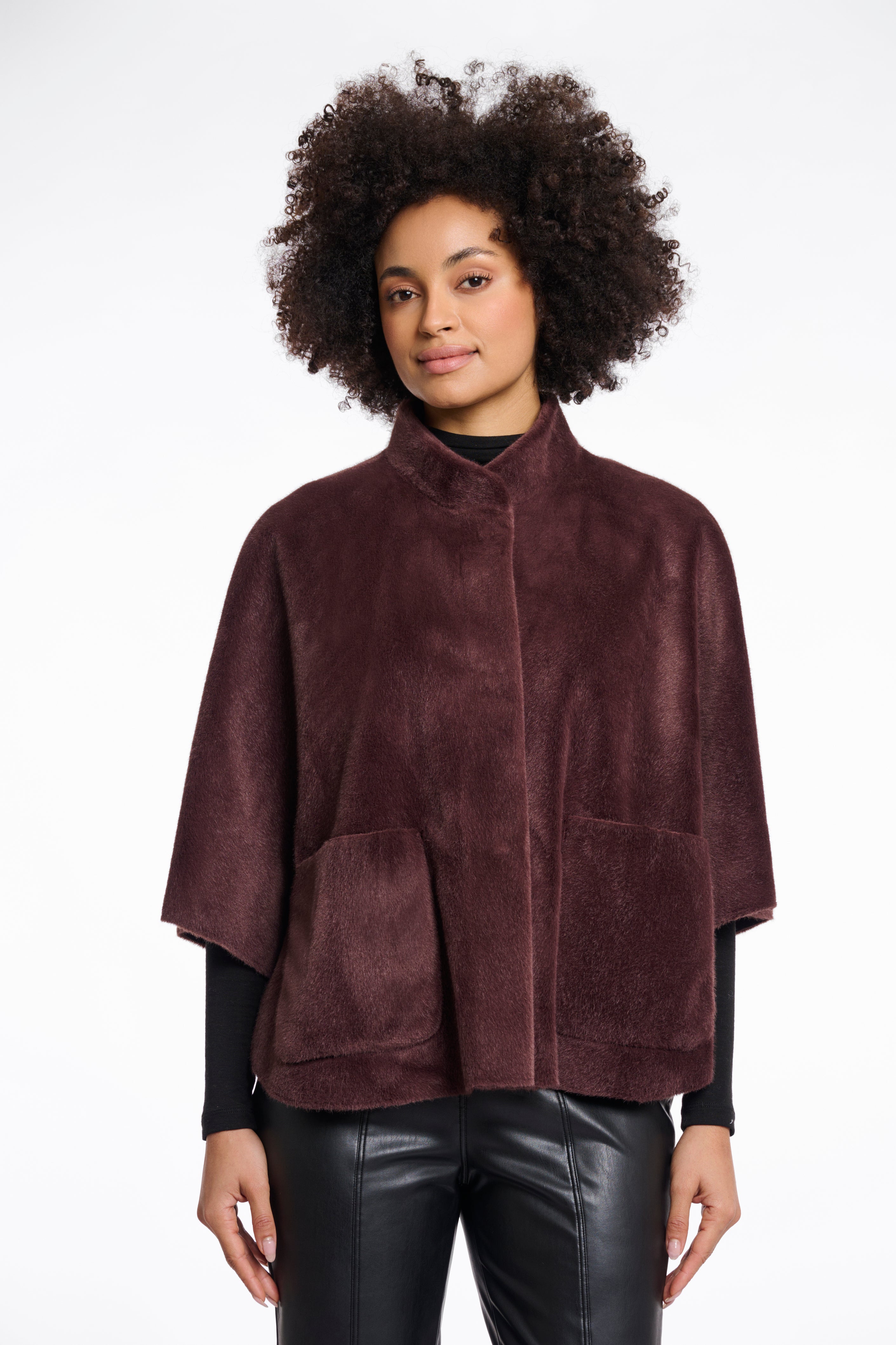 Rino & Pelle Faux-Fur Cape Dewi