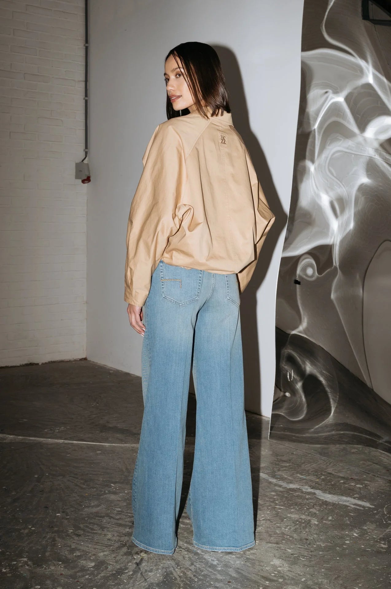DNM Pure Francis Wide Leg Jeans - Tinted Blue (L32)