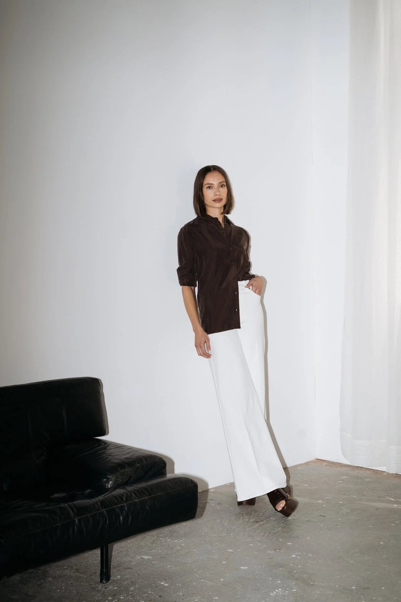 DNM Pure Francis Wide Leg Jeans - Optical White (L32)