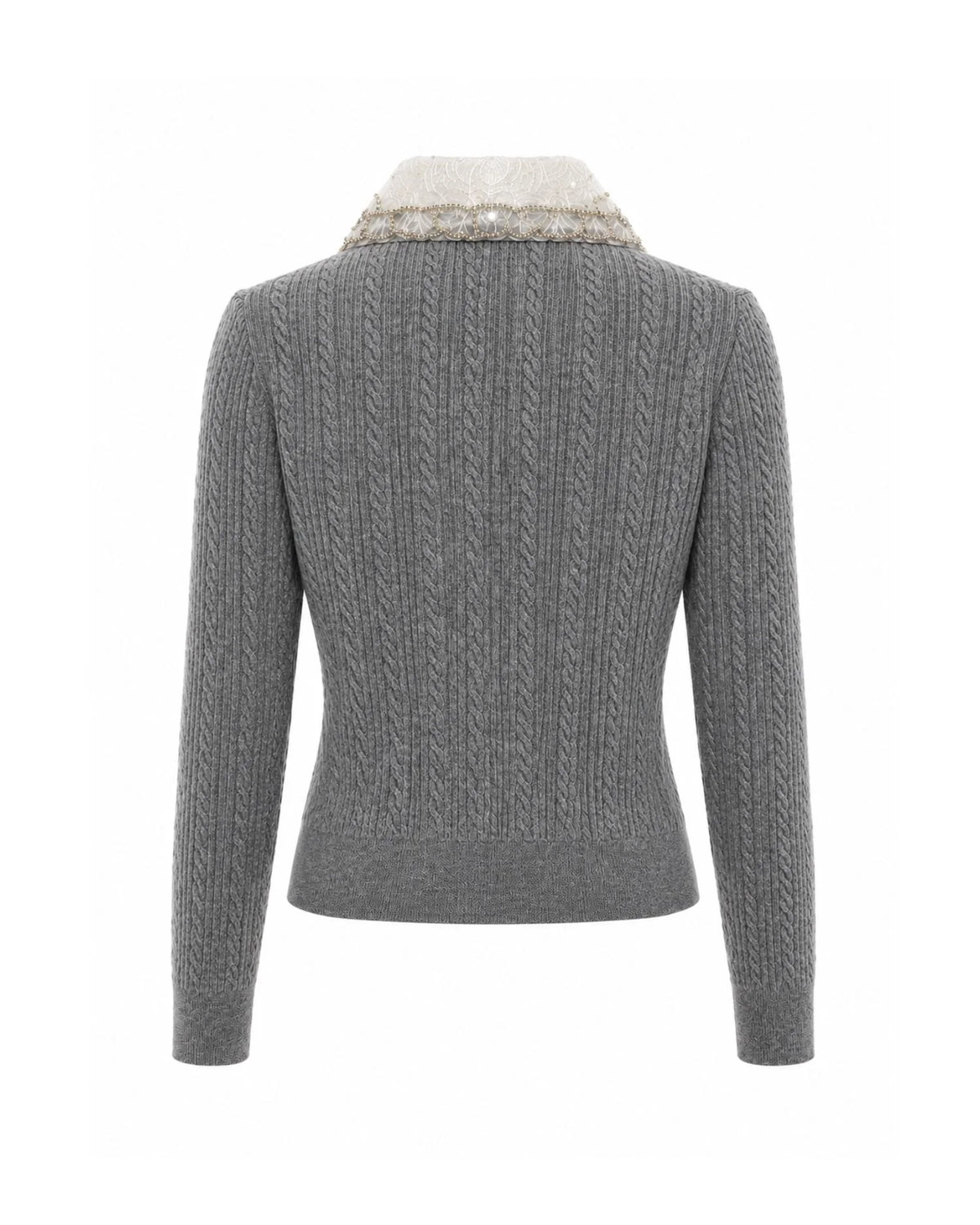 Silvian Heach Rhinestone Top Grey