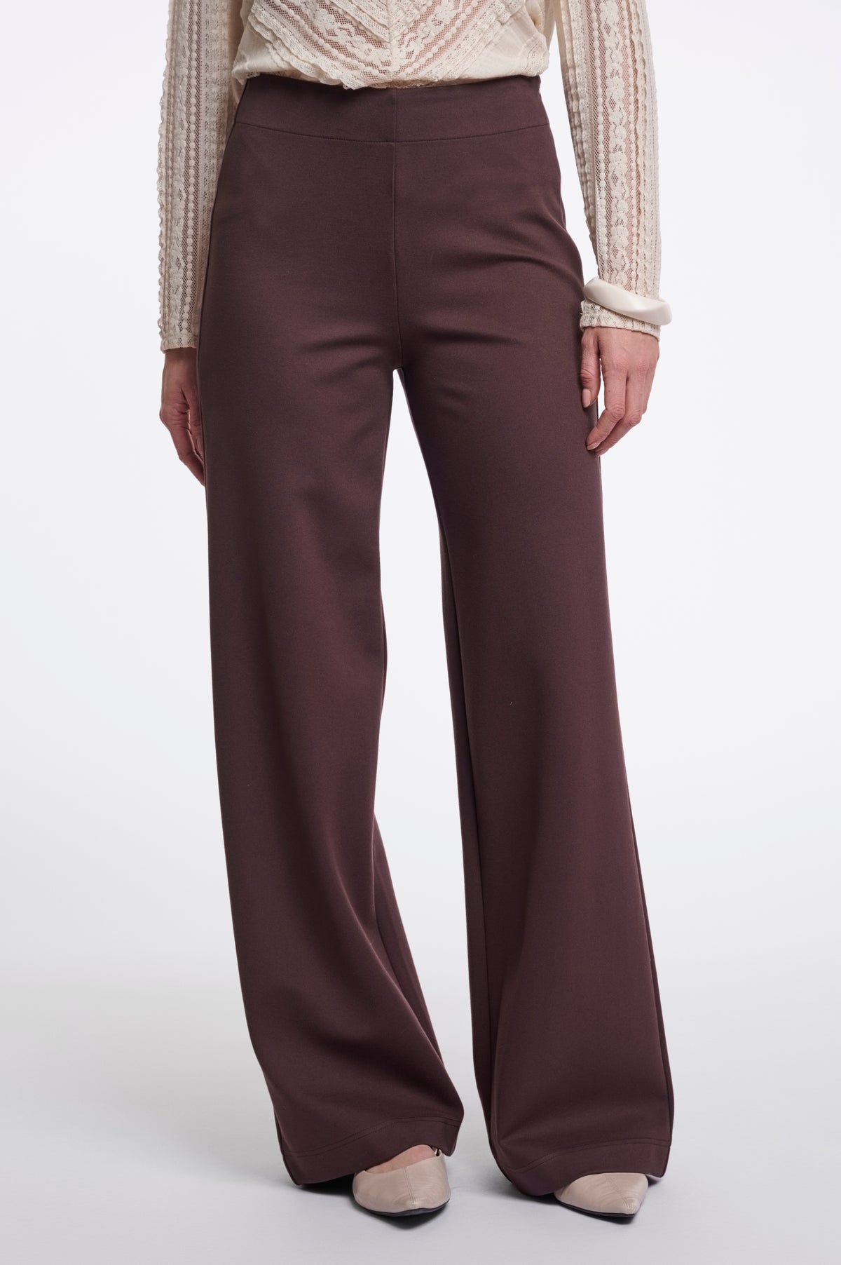 Rino & Pelle Habi Regular Wide Leg Pants Peated