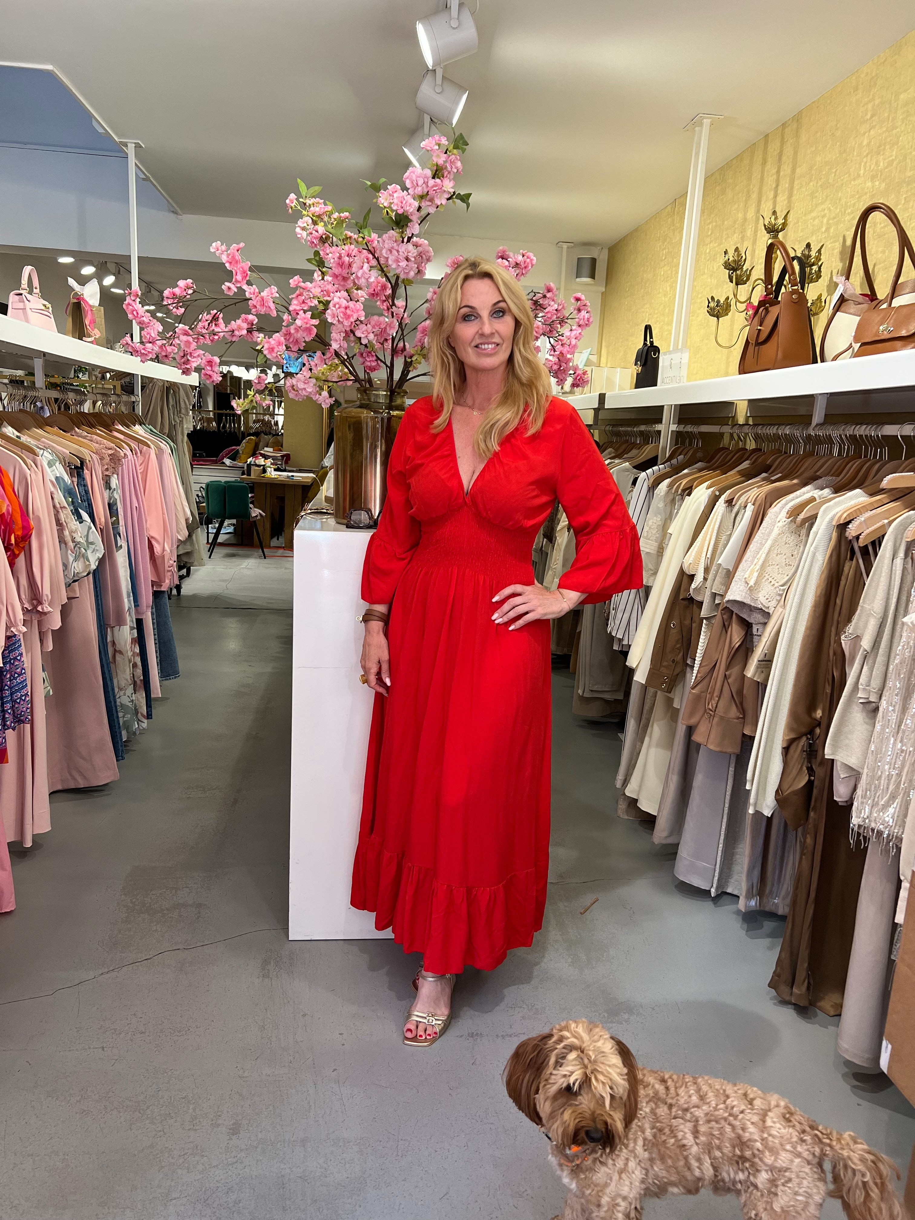 MVD Bella Maxi Jurk Rood