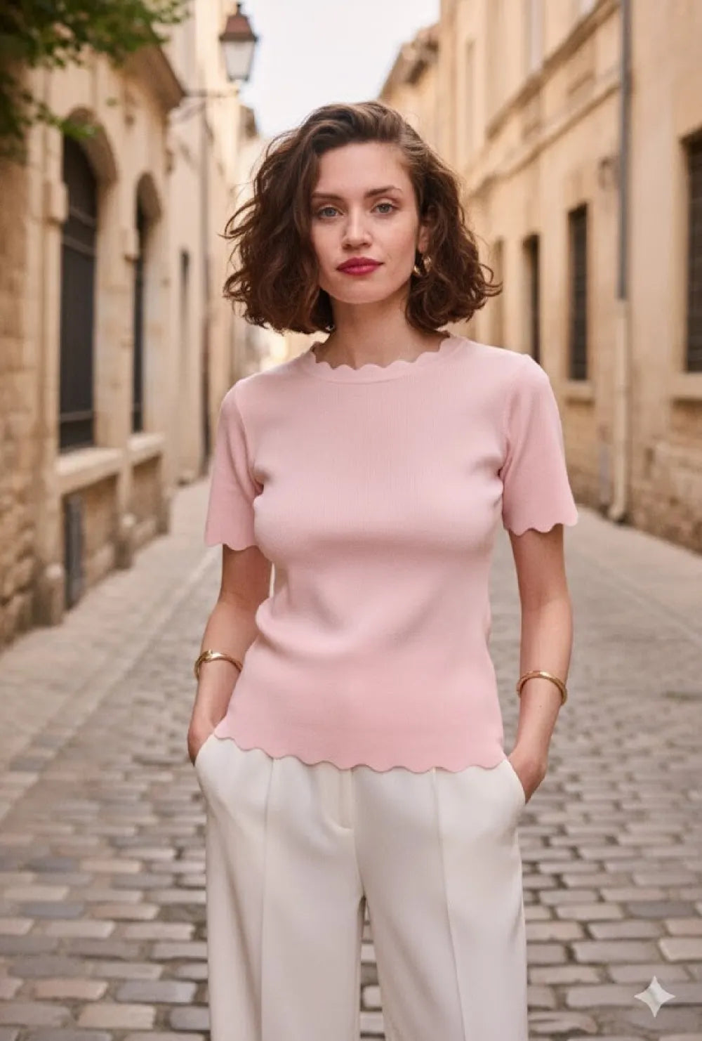 MVD Top Scallop Pink
