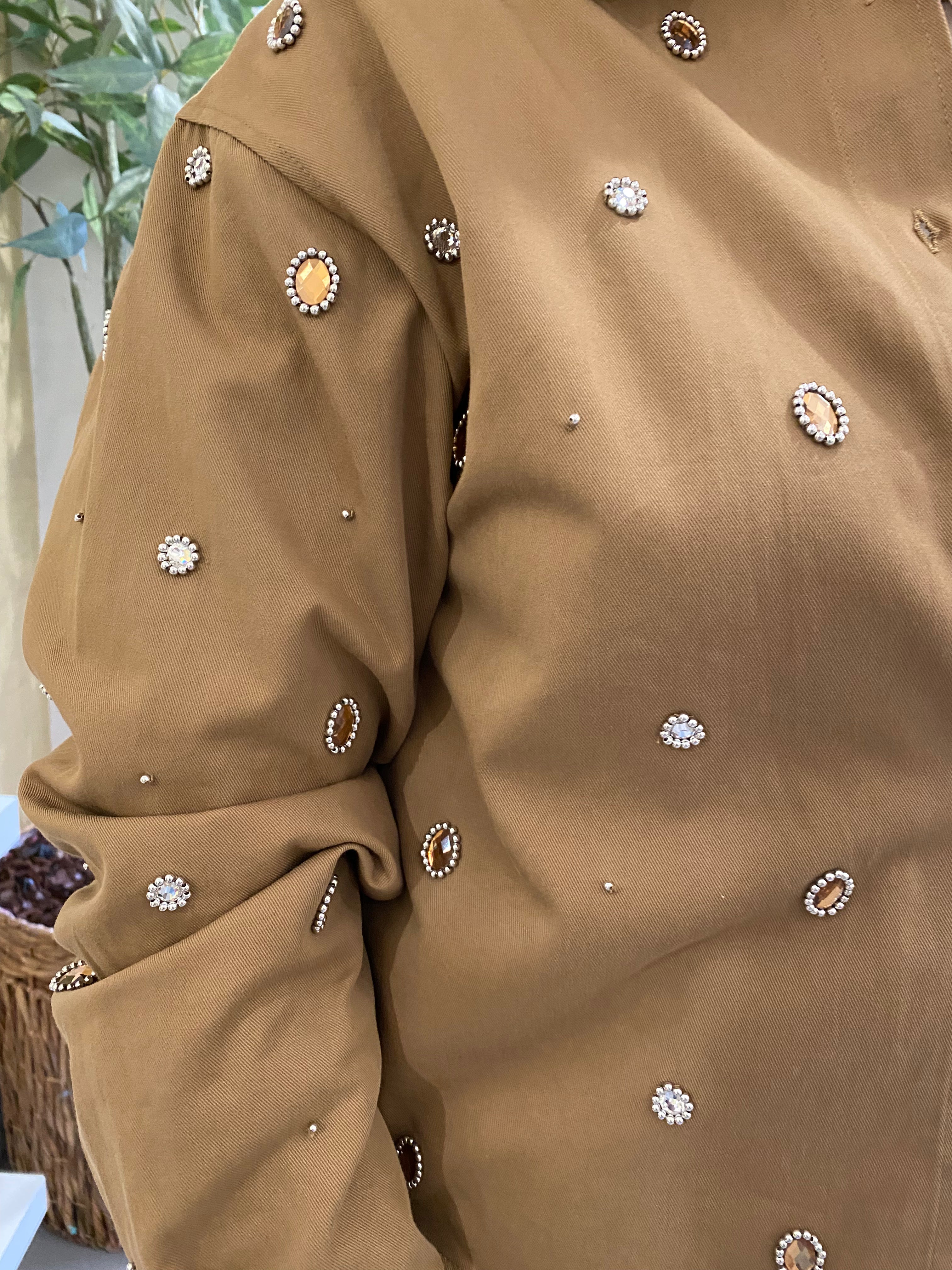 Silvian Heach Studded Jacket Camel
