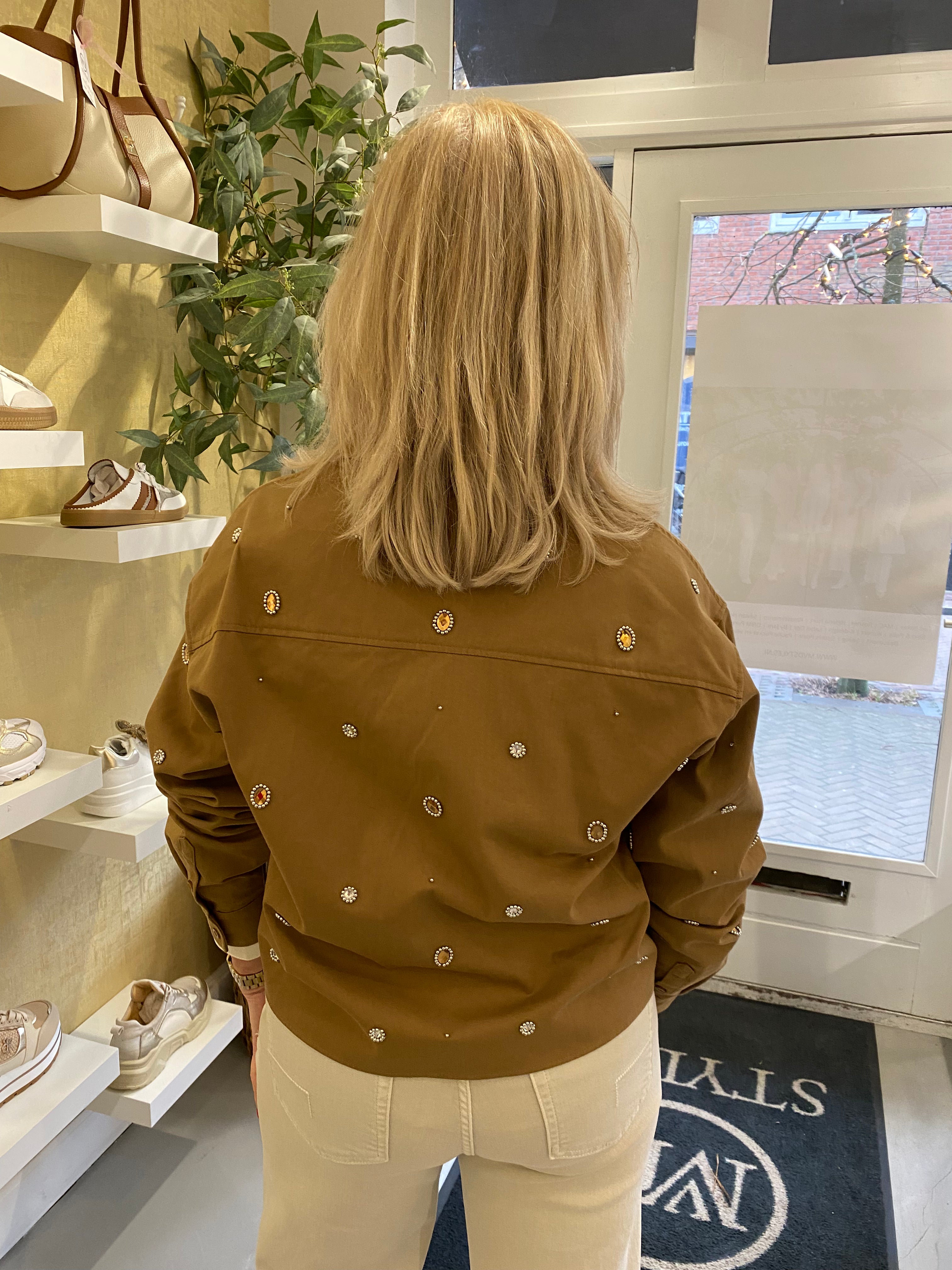 Silvian Heach Studded Jacket Camel