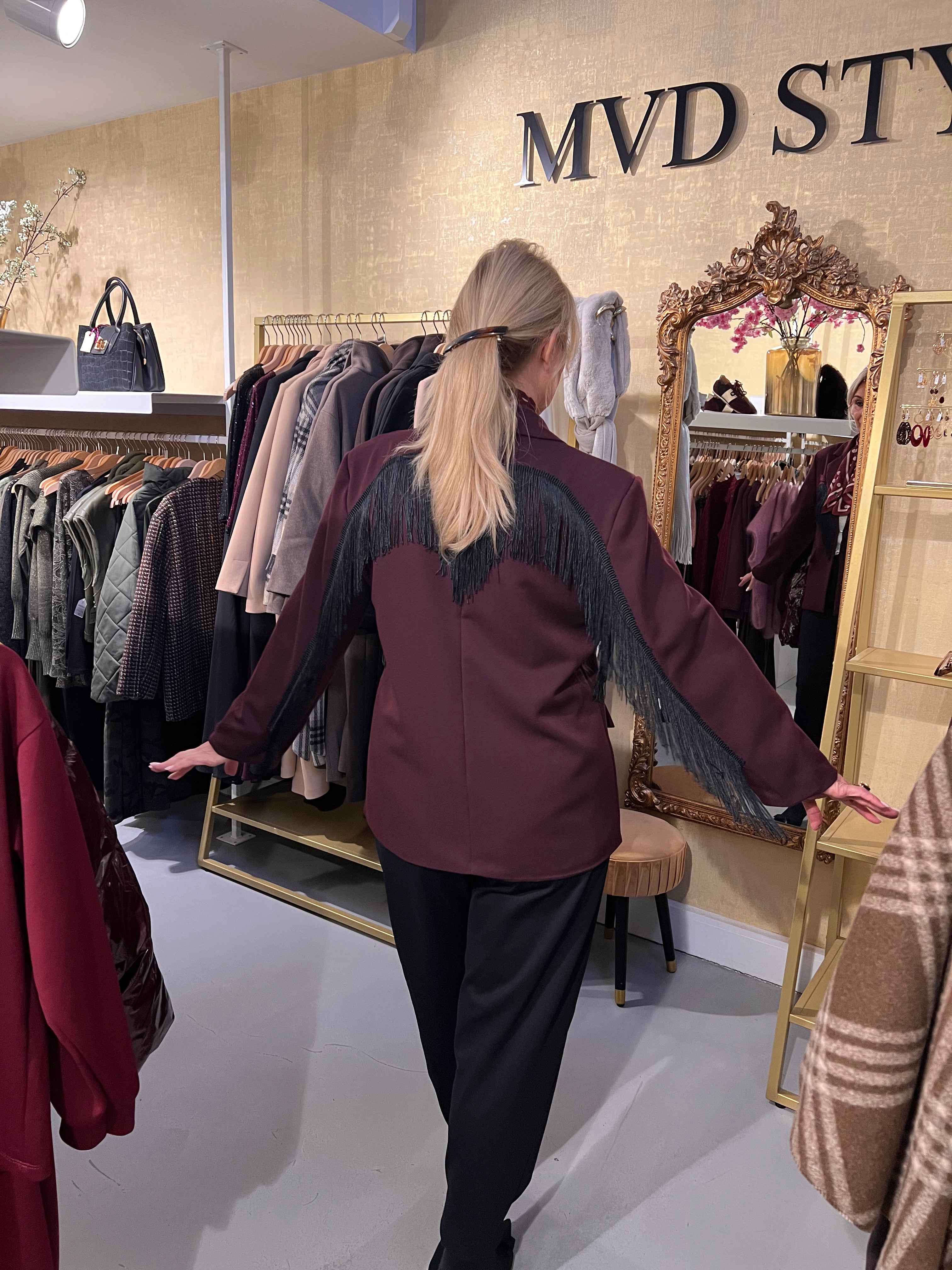MVD Blazer Fringe – Bordeaux