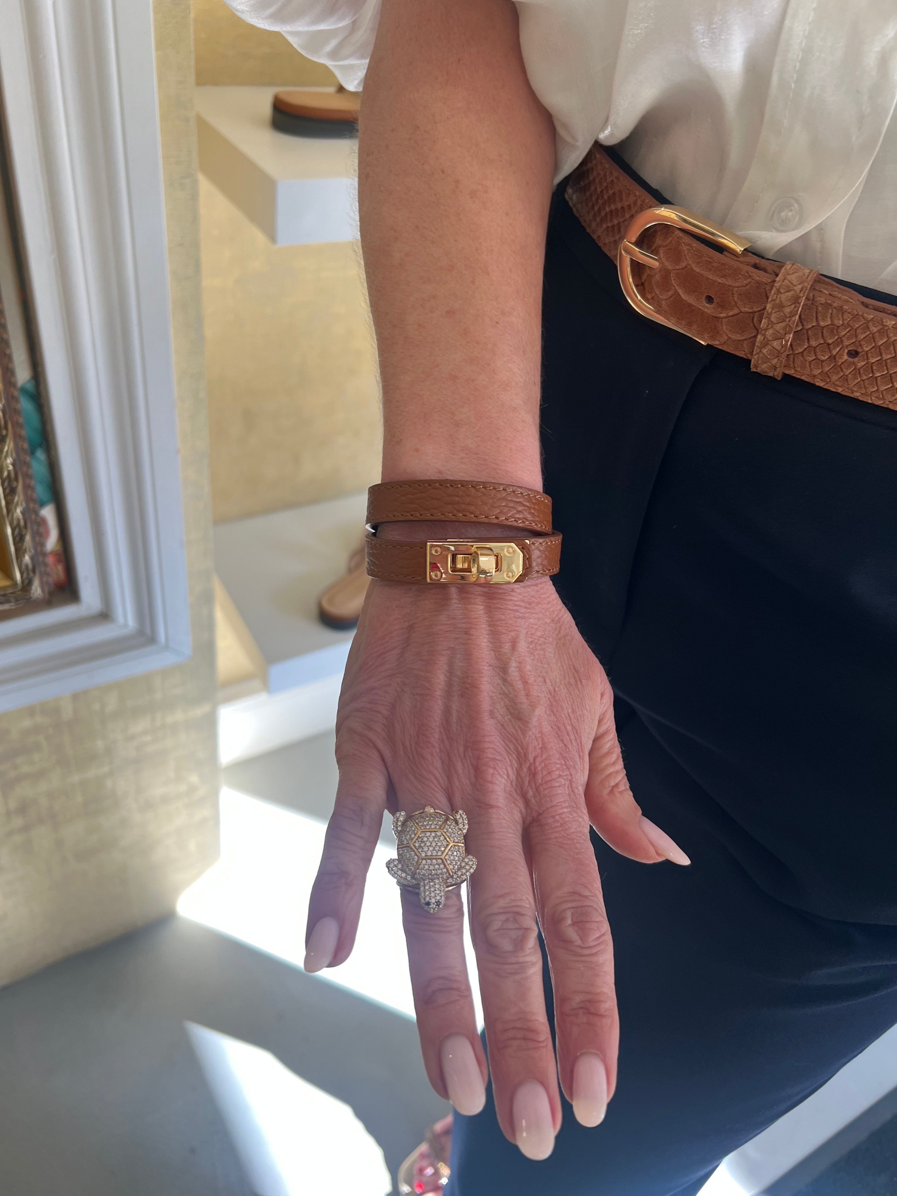 MVD Leren Armband Cognac