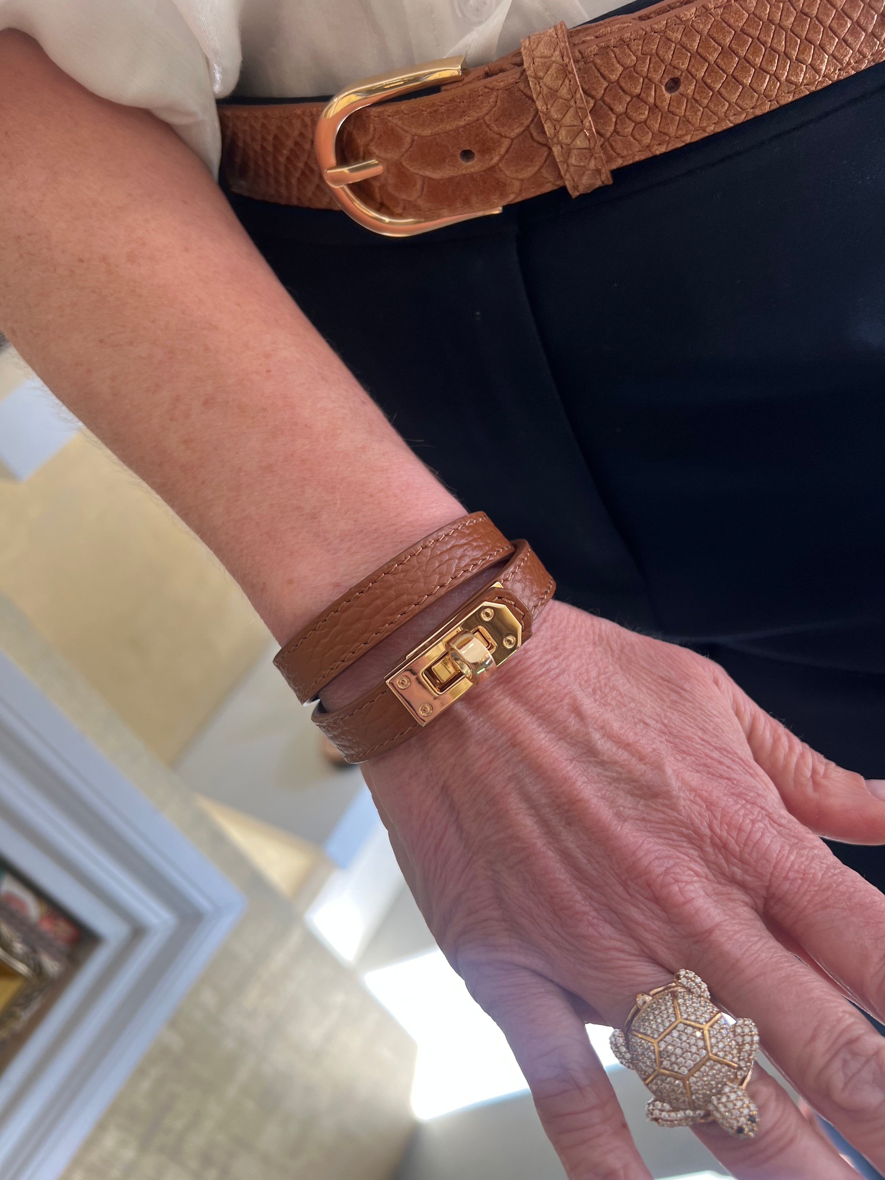 MVD Leren Armband Cognac