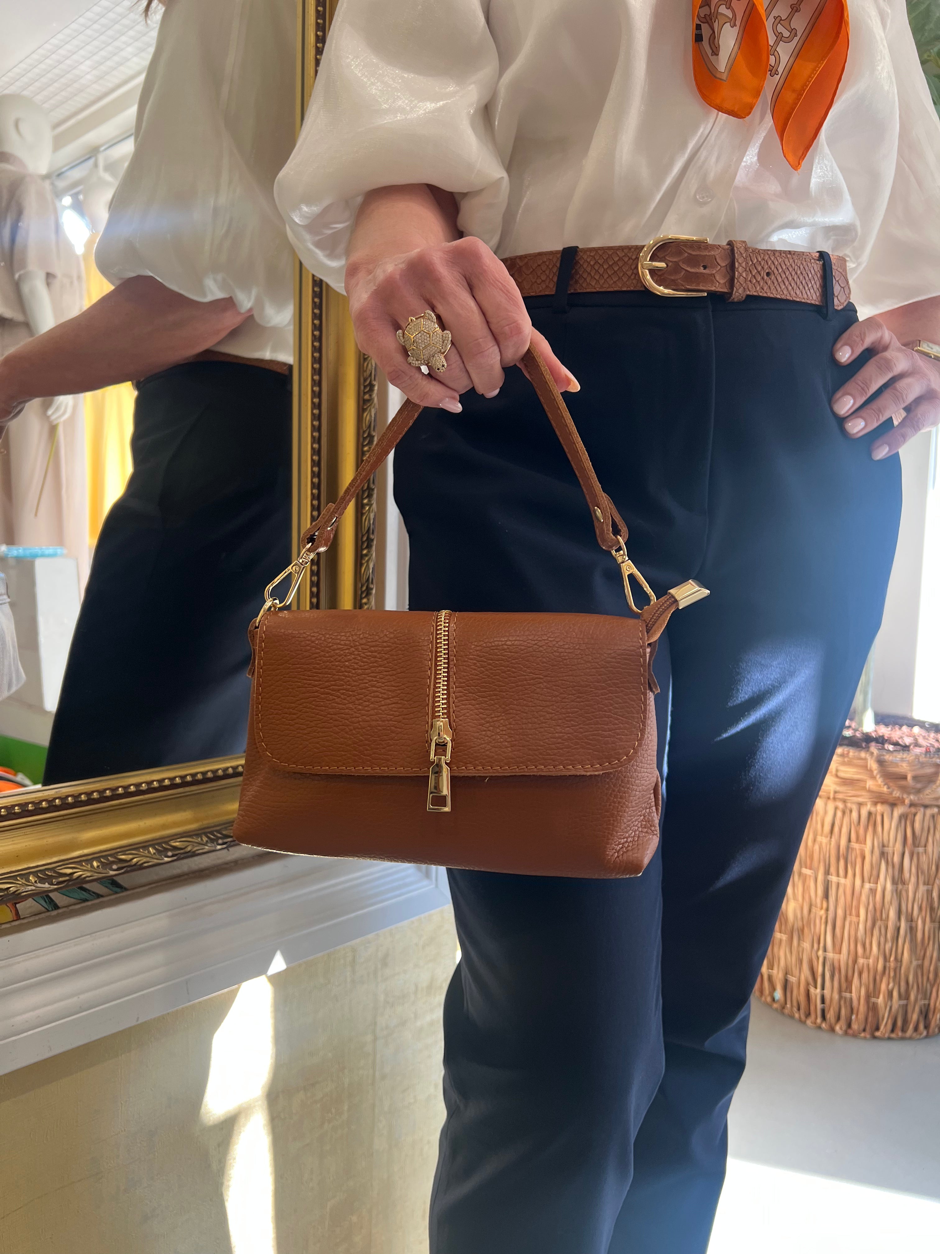MVD Soft Zip Bag Cognac