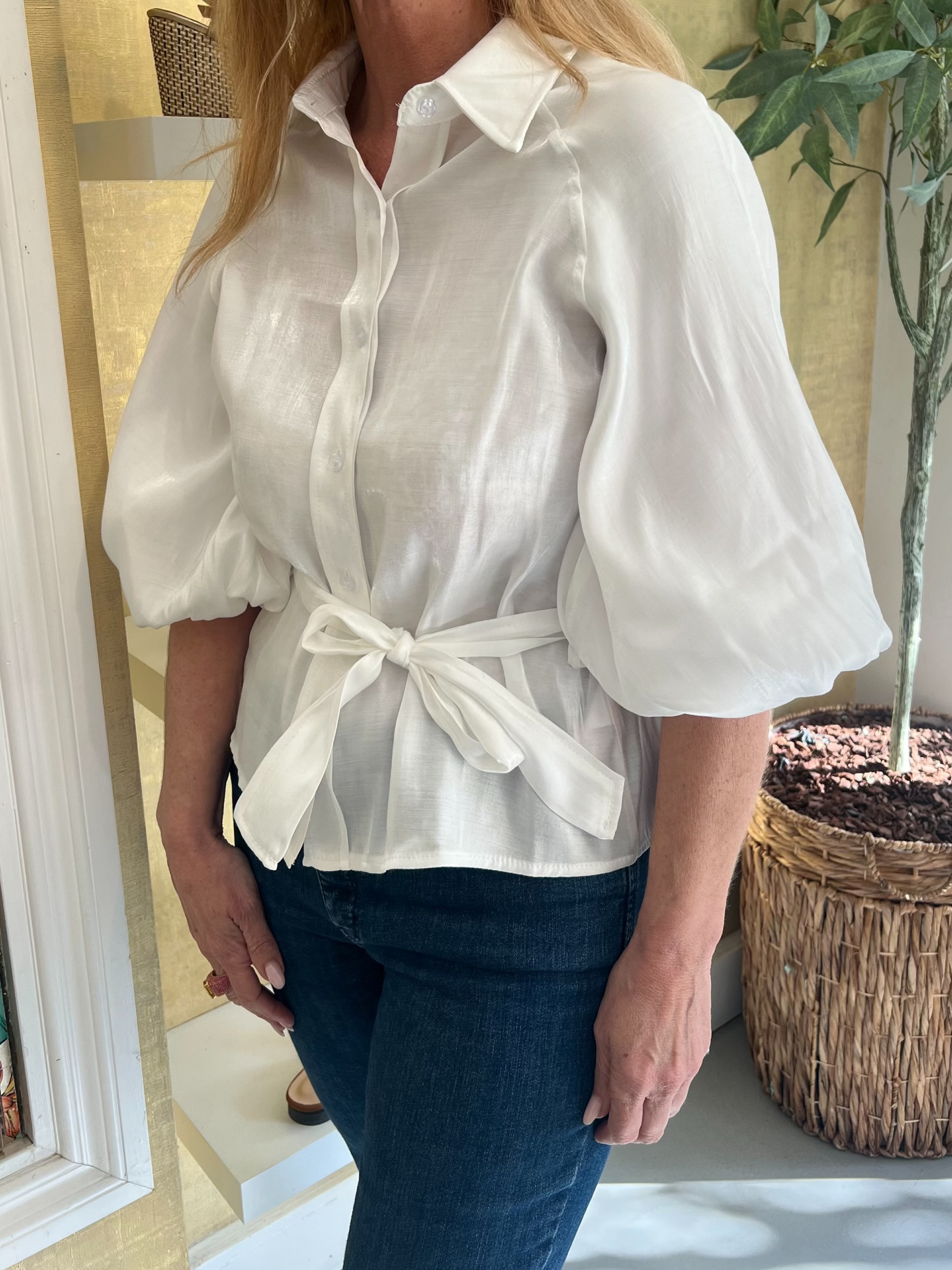 MVD Satin Look Blouse White