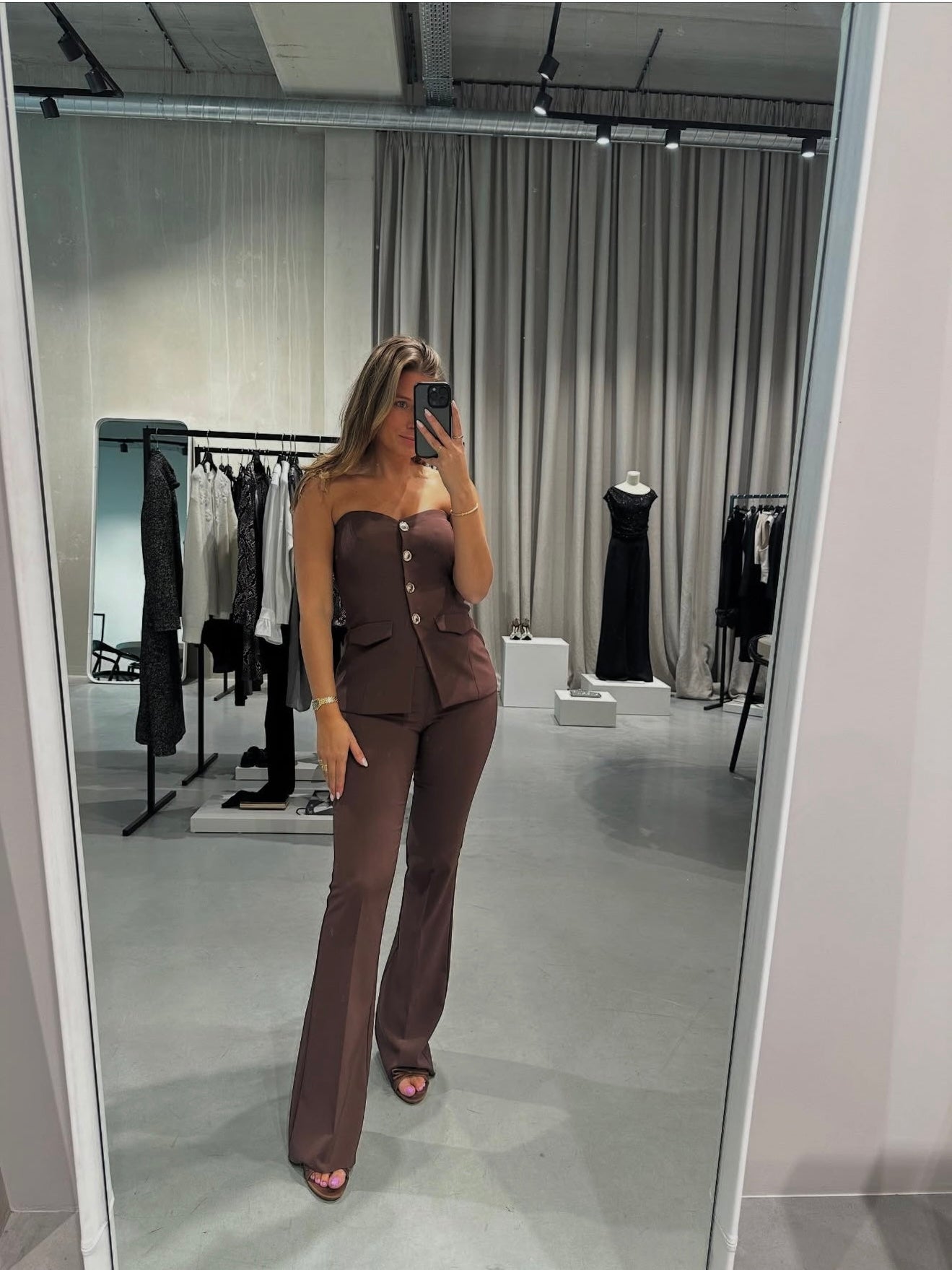 Rinascimento Bustier Top bruin